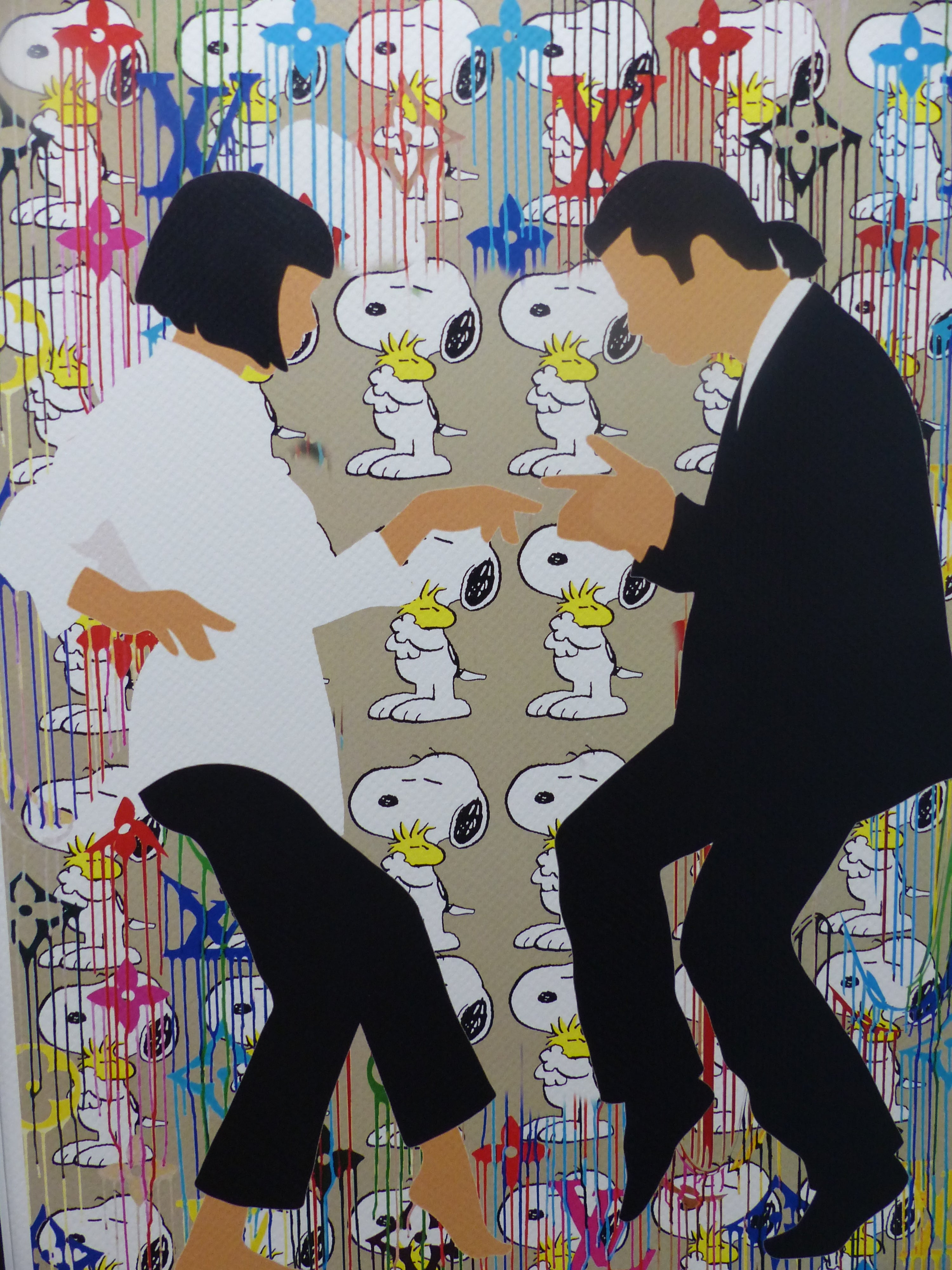 DEATH NYC "Pulp Fiction" Lithografie fertig gerahmt limited Edition of 120 "Pulp Fiction" 3D Siegel COA