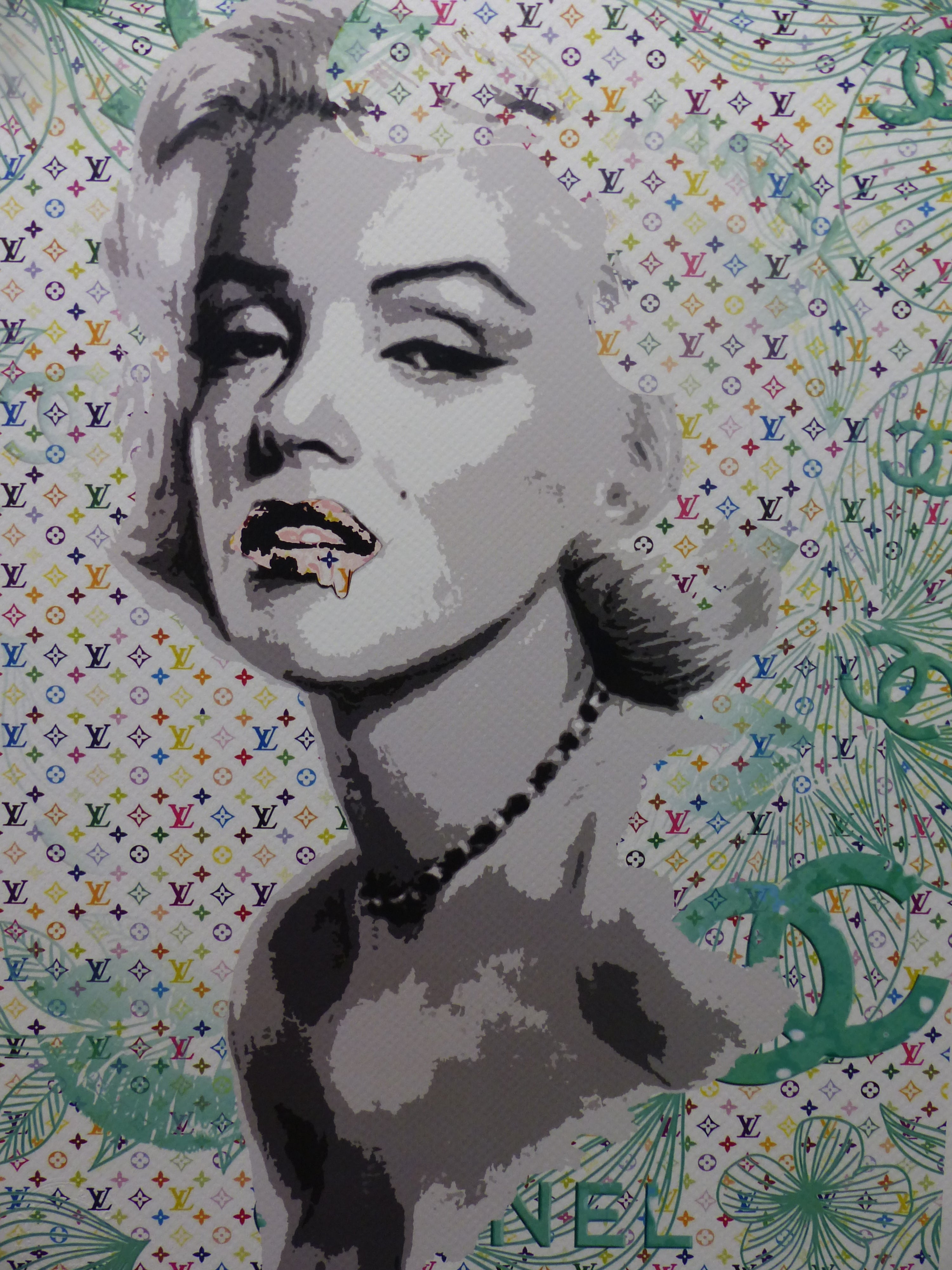 DEATH NYC "GERAHMT" Lithografie ltd.Edit. of 100 "Marilyn Monroe" 3D Siegel COA