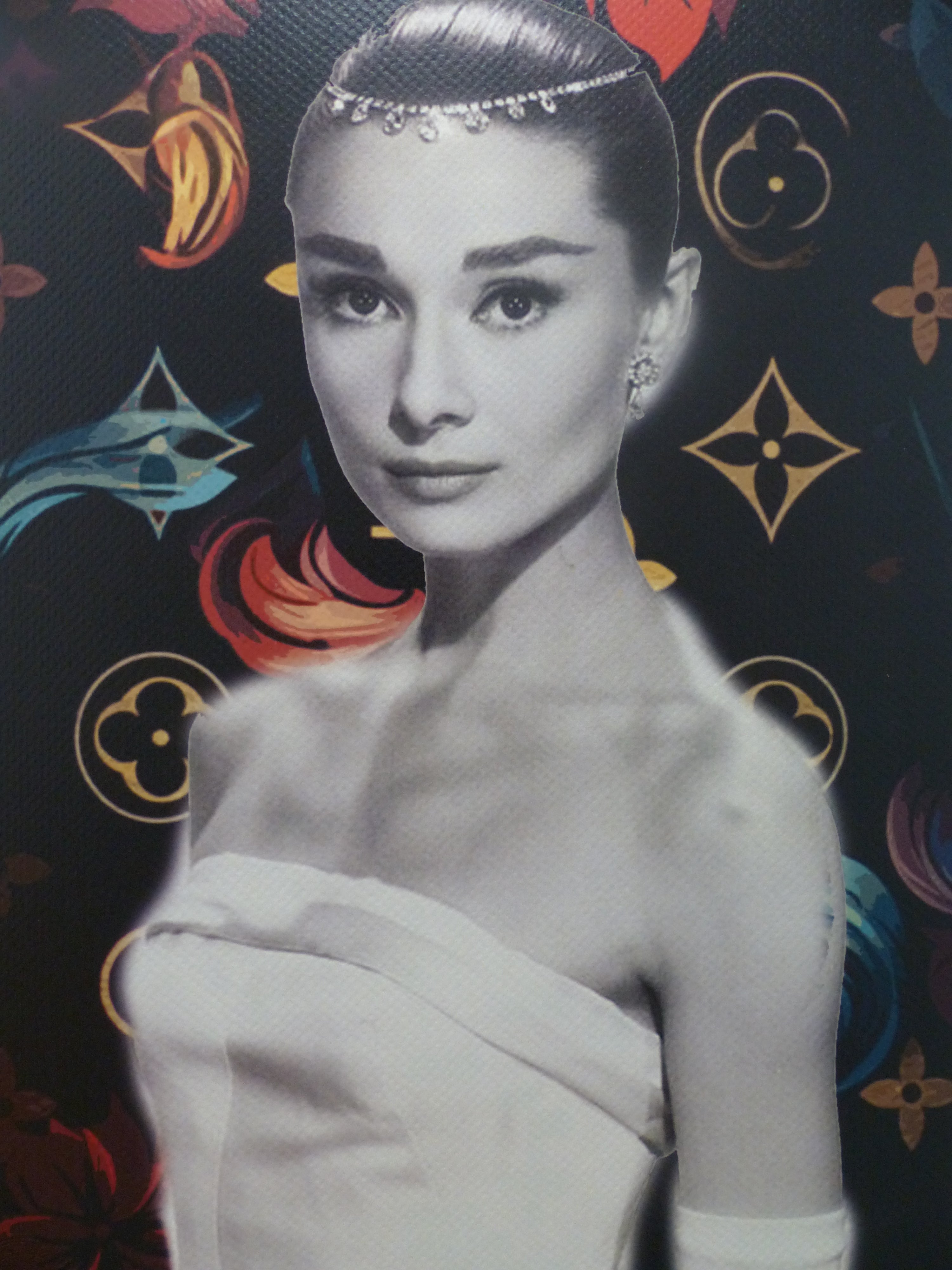 DEATH NYC "GERAHMT" Lithografie ltd.Edit. of 100 "Audrey Heburn " 3D Siegel COA