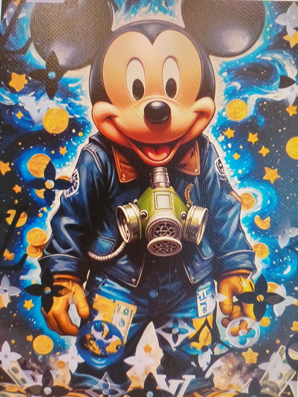 DEATH NYC fertig gerahmte Lithografie ltd Edit. of 100  "Mickey Mouse Star" 3D Siegel and COA