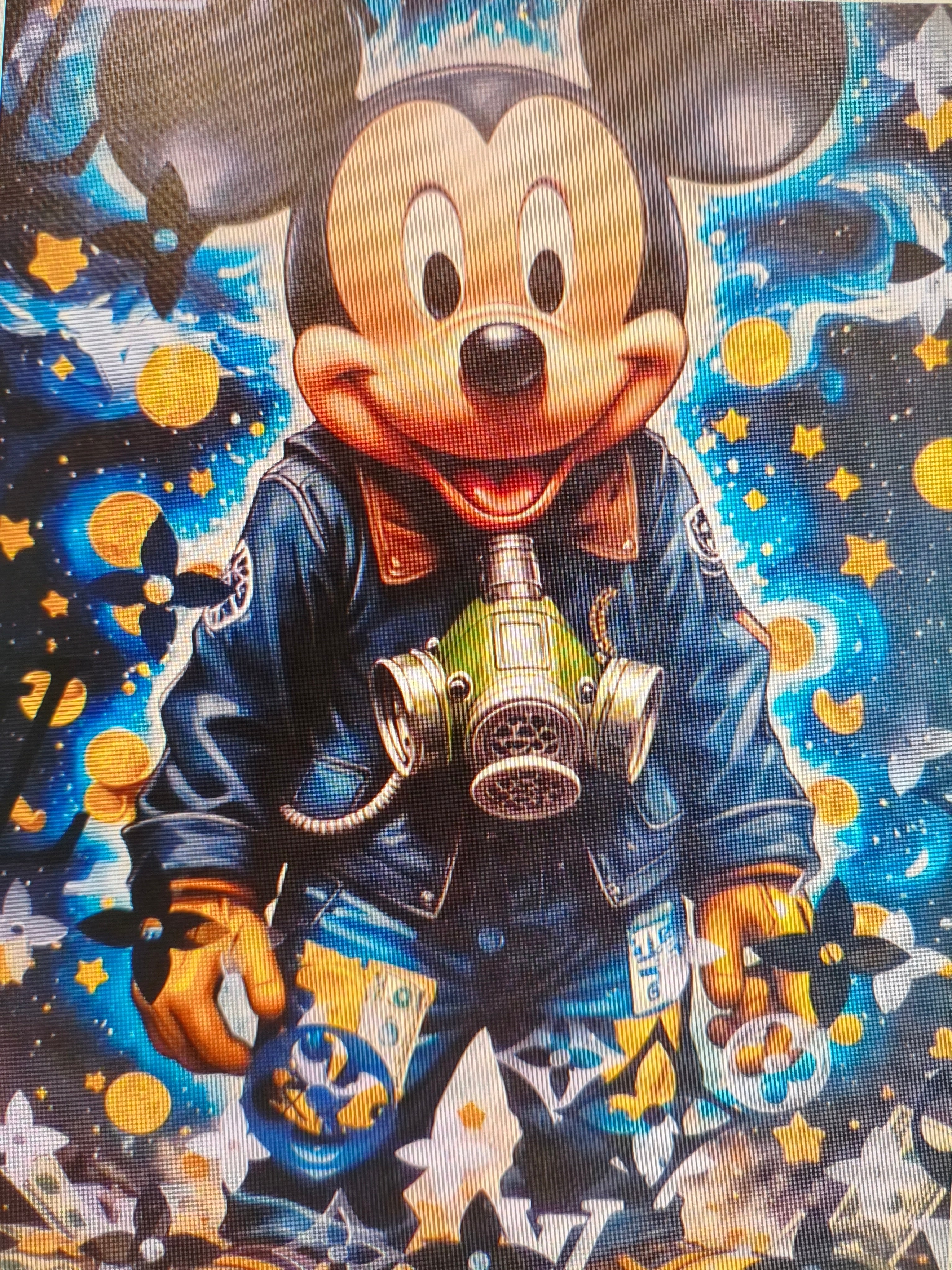 DEATH NYC fertig gerahmte Lithografie ltd Edit. of 100  "Mickey Mouse Star" 3D Siegel and COA