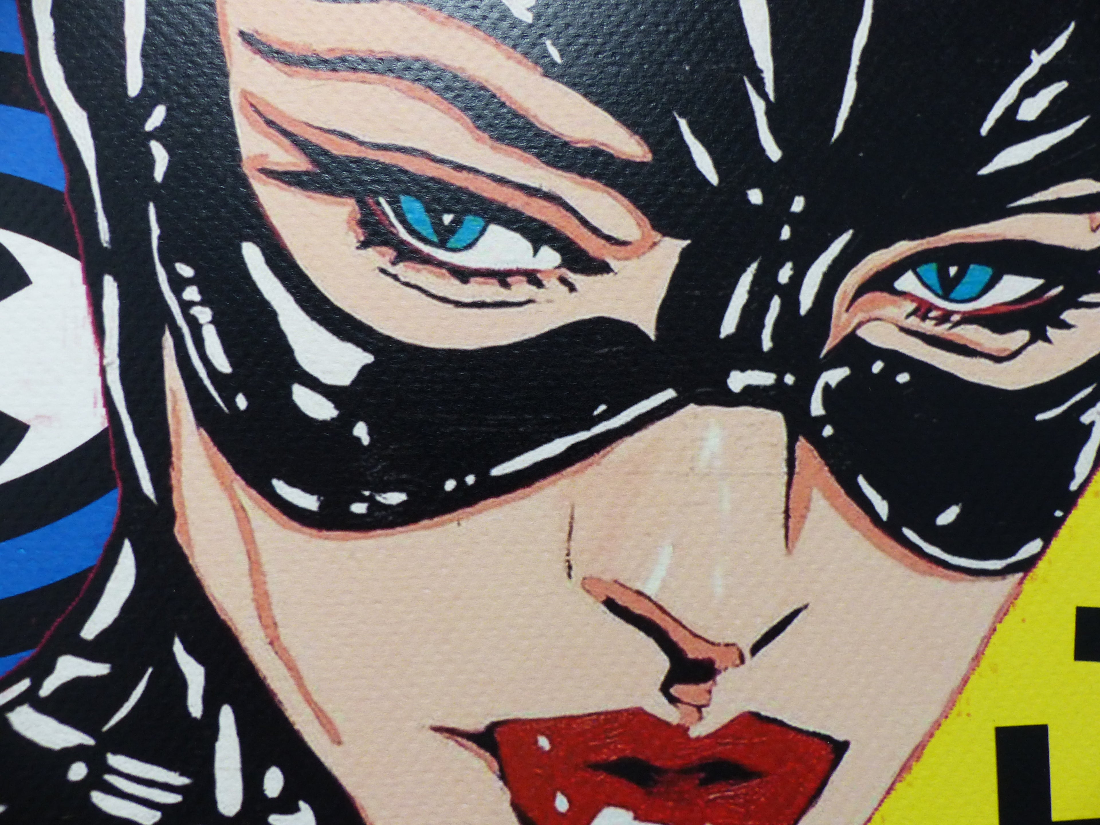 DEATH NYC fertig gerahmte Lithografie ltd. Edit. of 100 "Catwoman Keith Haring" 3D Siegel und COA