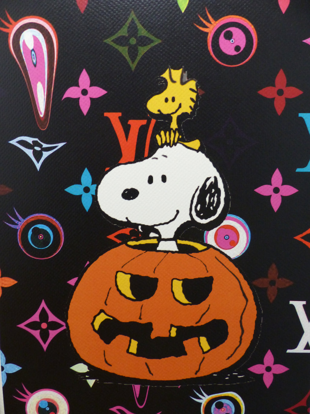 DEATH NYC fertig gerahmte Lithografie limit. Edit. of 100 "Snoopy pumpkin" 3D Siegel und COA