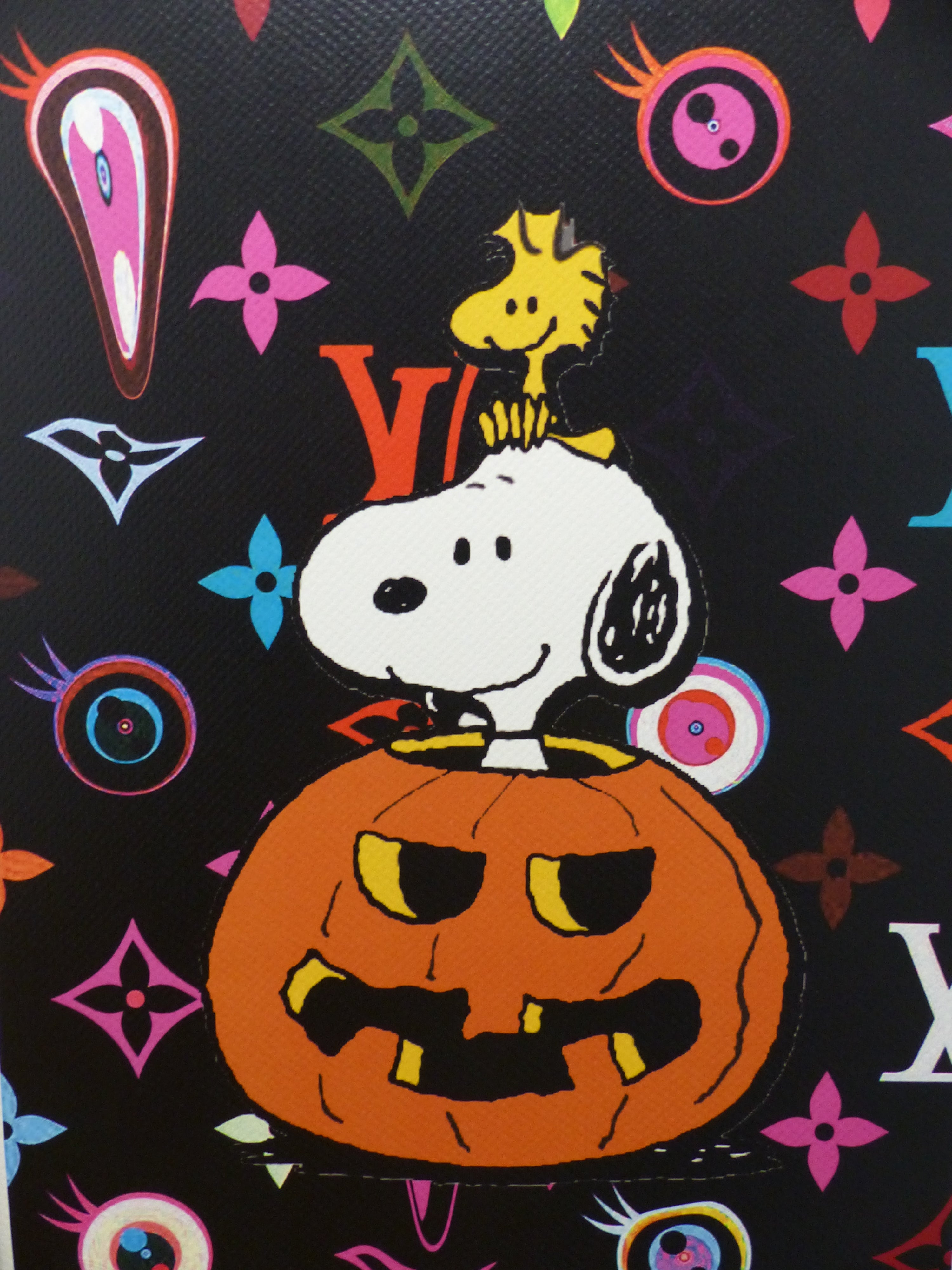 DEATH NYC fertig gerahmte Lithografie limit. Edit. of 100 "Snoopy pumpkin" 3D Siegel und COA