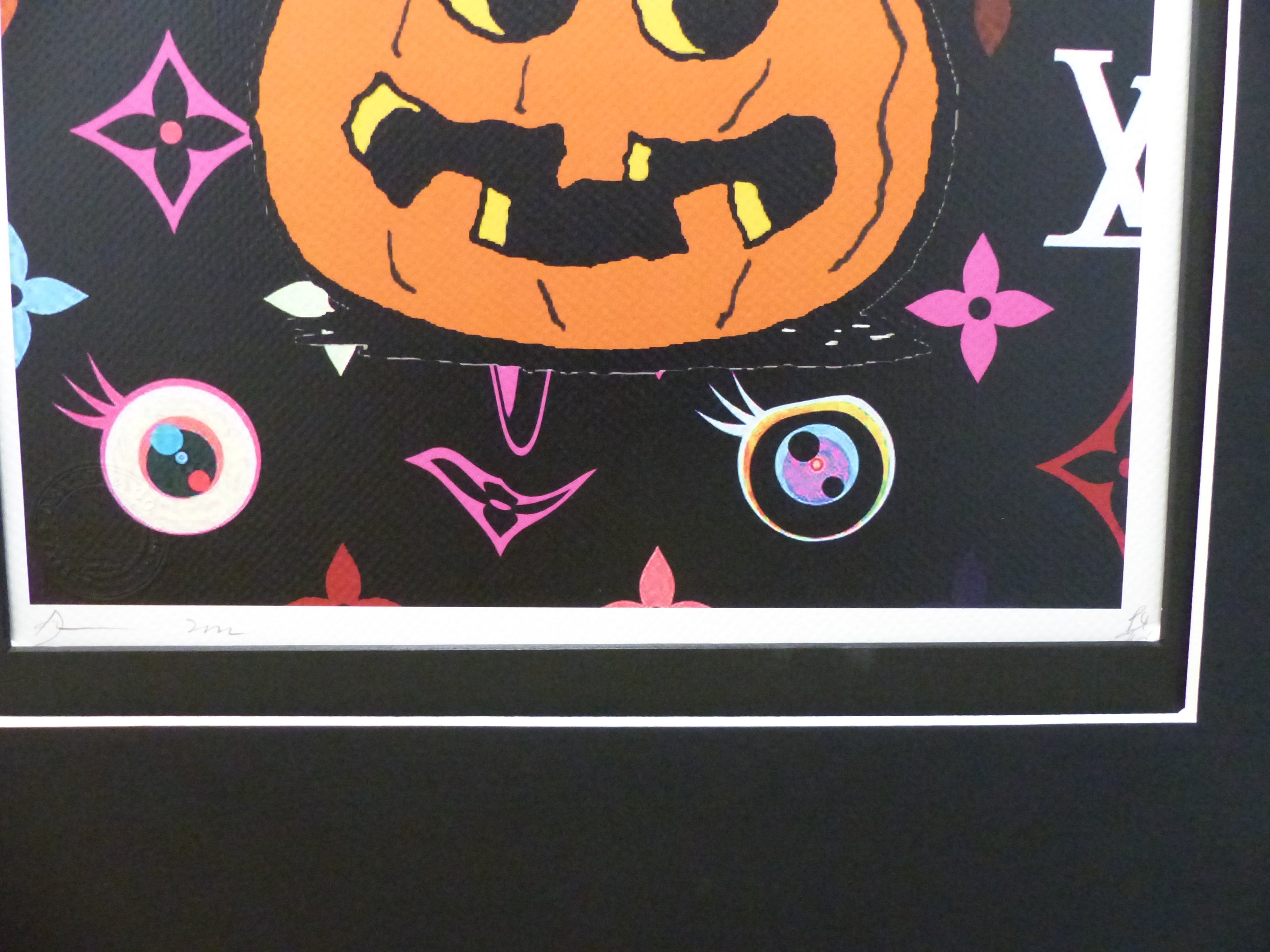 DEATH NYC fertig gerahmte Lithografie limit. Edit. of 100 "Snoopy pumpkin" 3D Siegel und COA