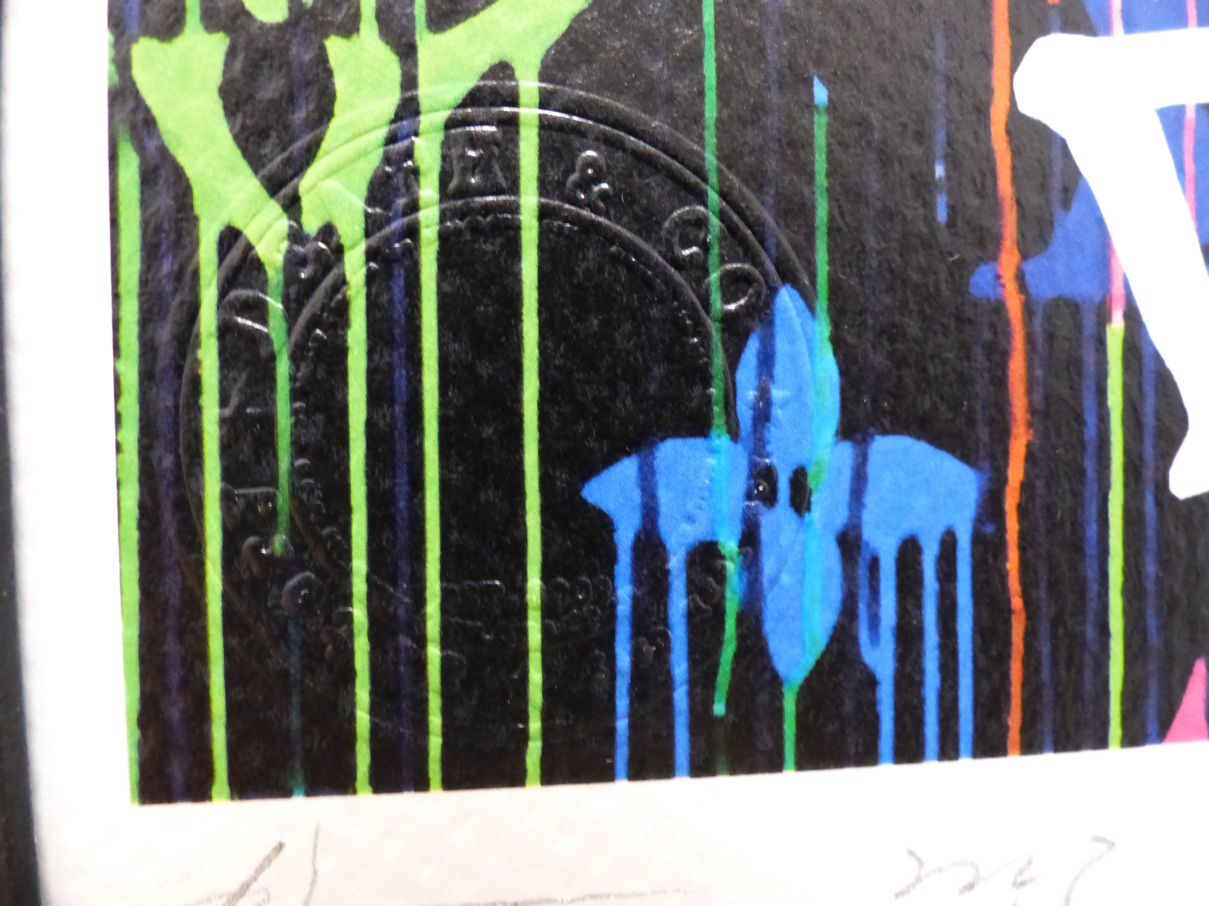 DEATH NYC fertig gerahmte Lithografie limit. Edition of 120  "BATMAN" 3D Siegel COA