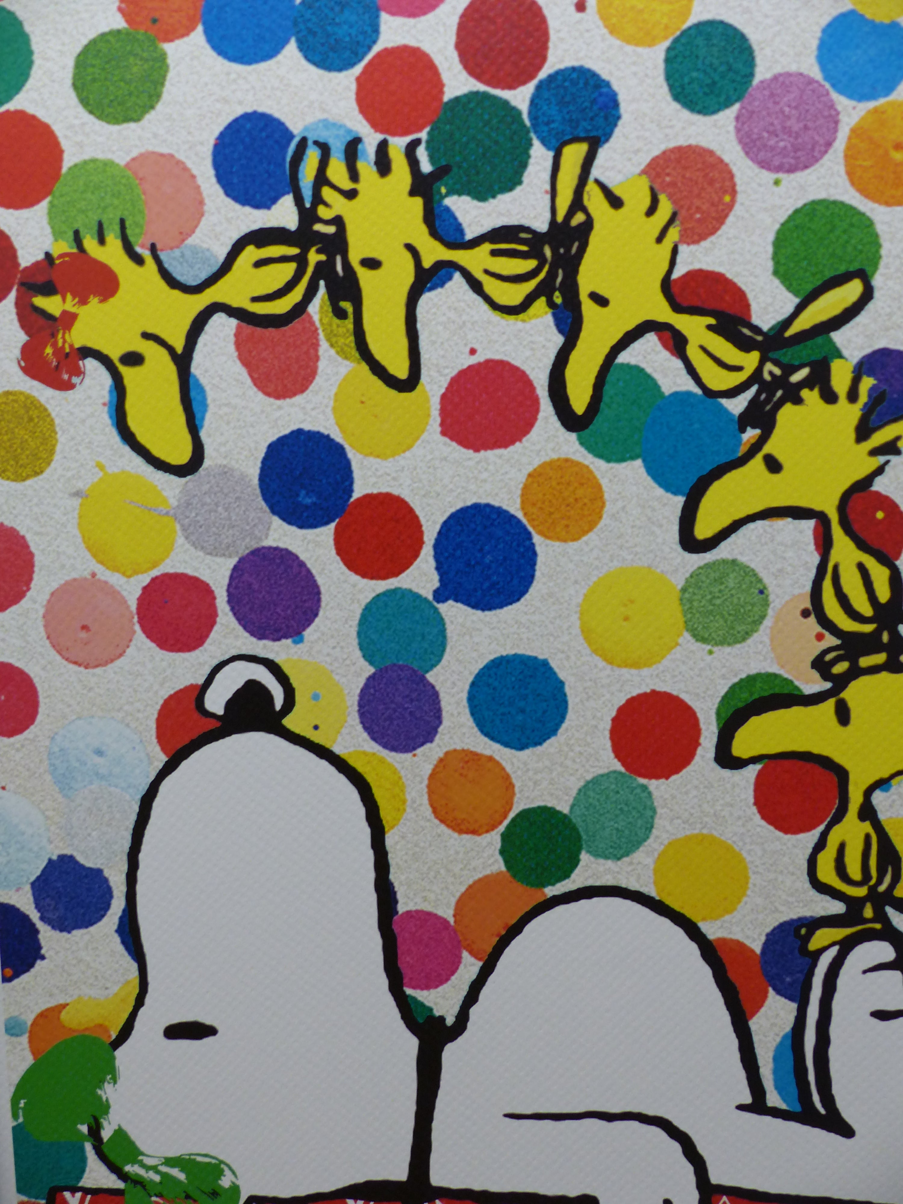 DEATH NYC fertig gerahmte Lithografie limit. Edit of 100 "Snoopy Woodstock " 3D Siegel und COA