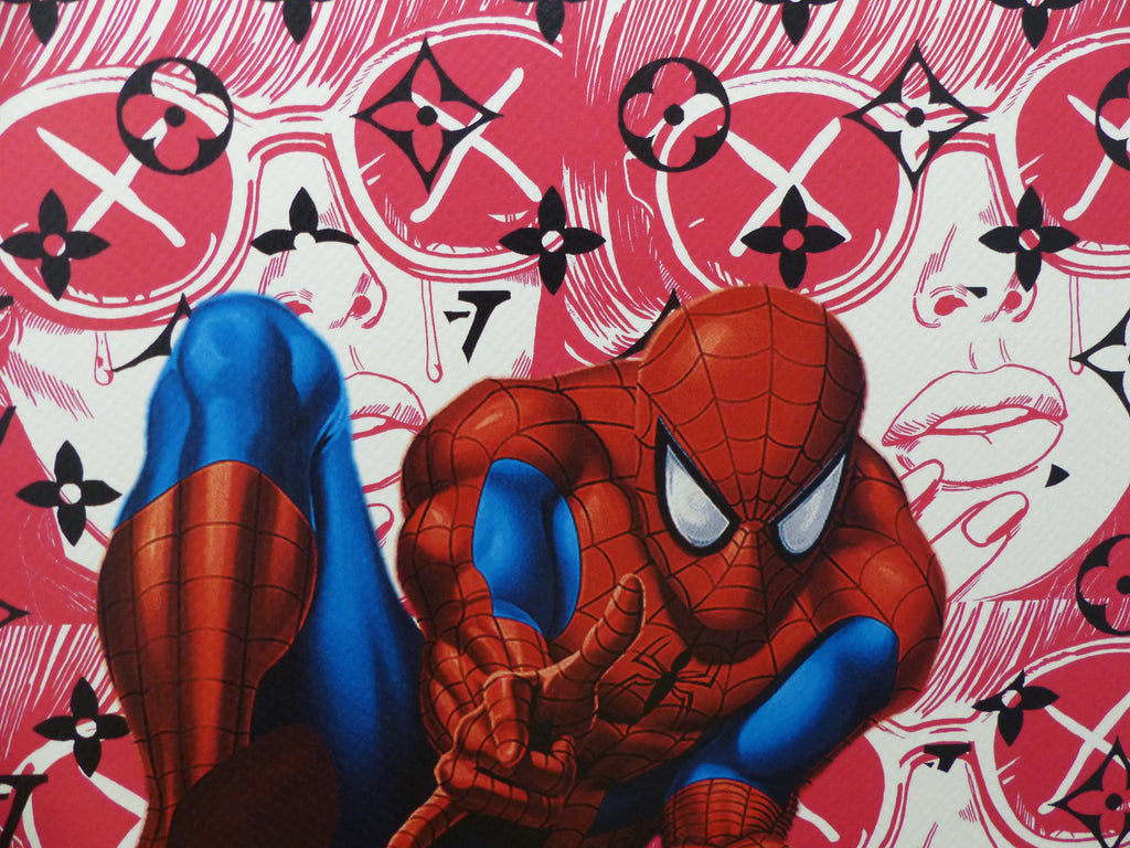 DEATH NYC fertig gerahmteLithografie ltd. Edition of 100 "SPIDERMAN" 3D Siegel u. COA