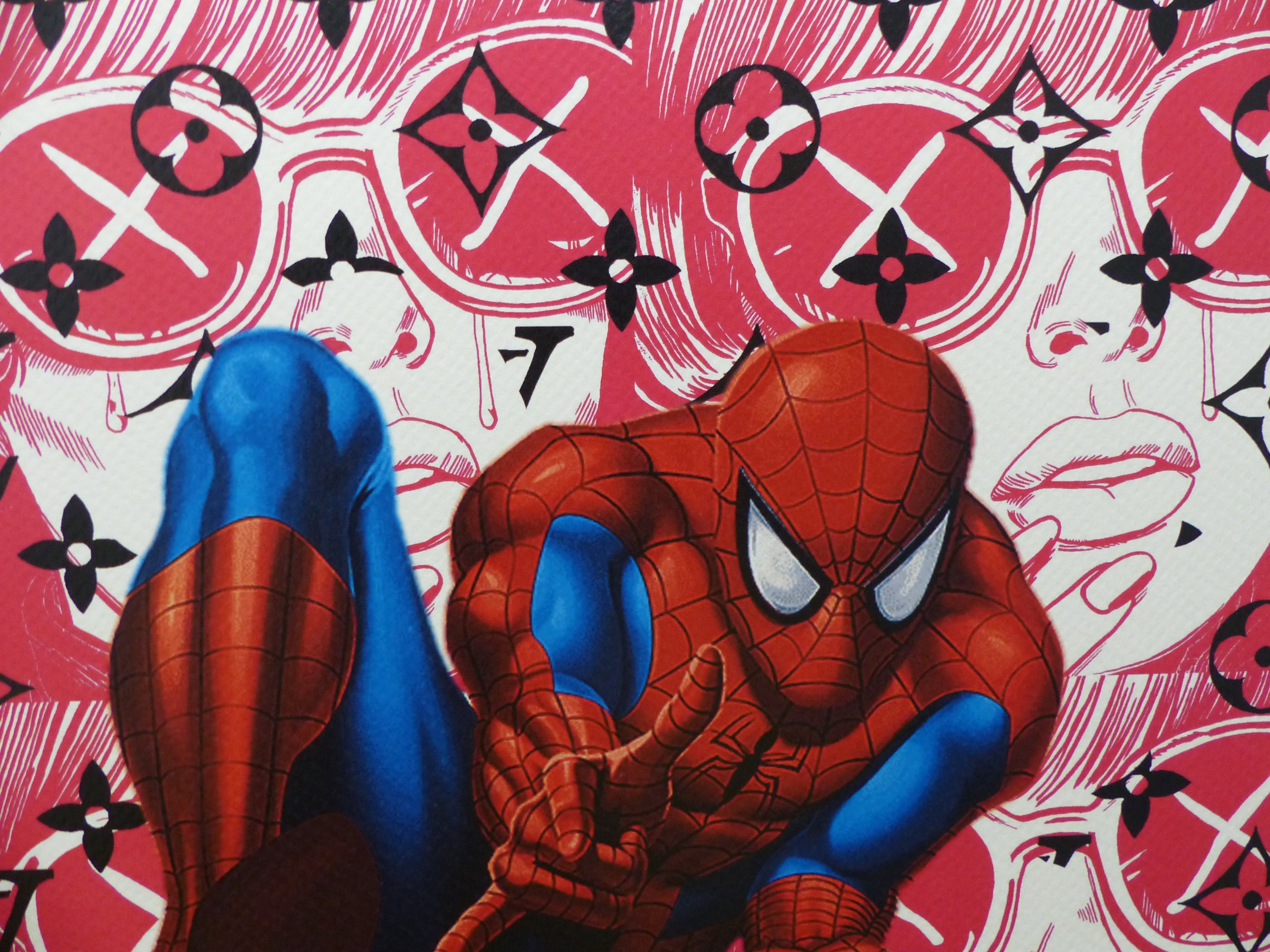 DEATH NYC fertig gerahmteLithografie ltd. Edition of 100 "SPIDERMAN" 3D Siegel u. COA