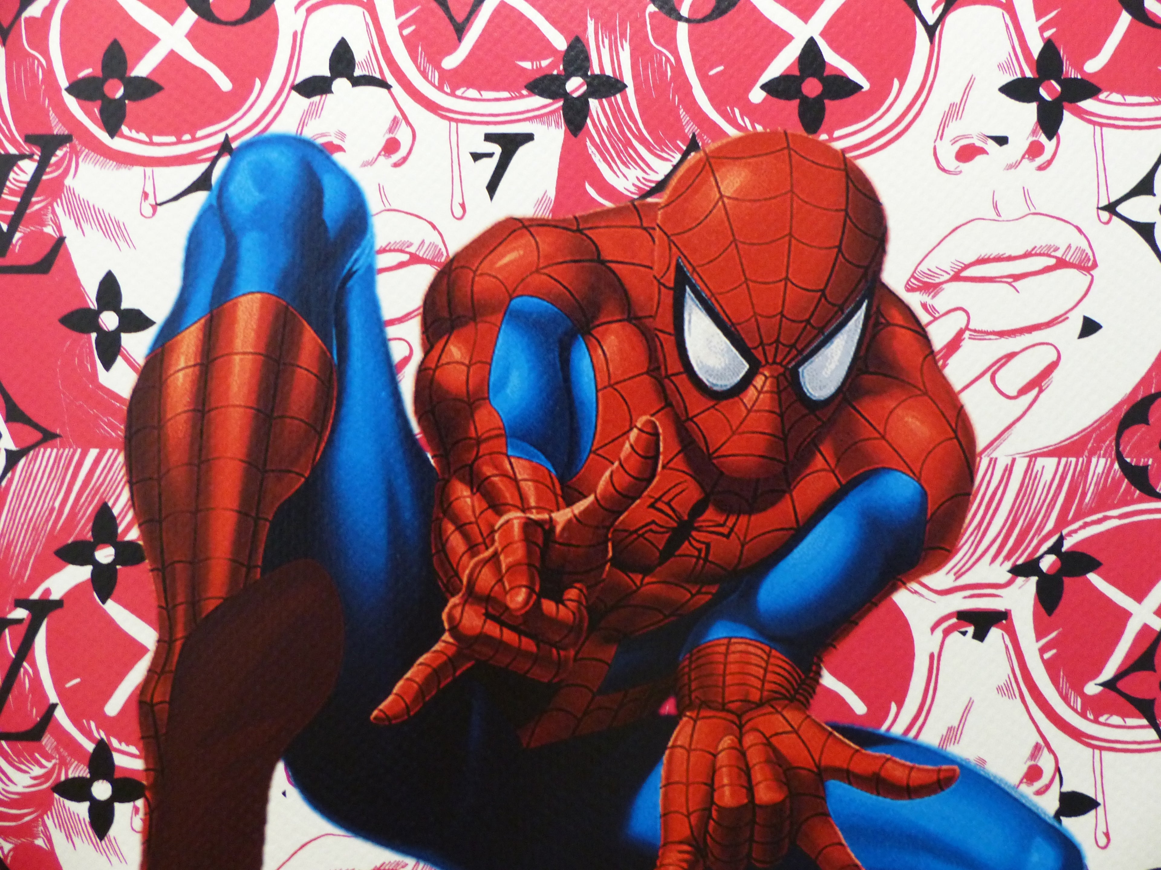 DEATH NYC fertig gerahmteLithografie ltd. Edition of 100 "SPIDERMAN" 3D Siegel u. COA