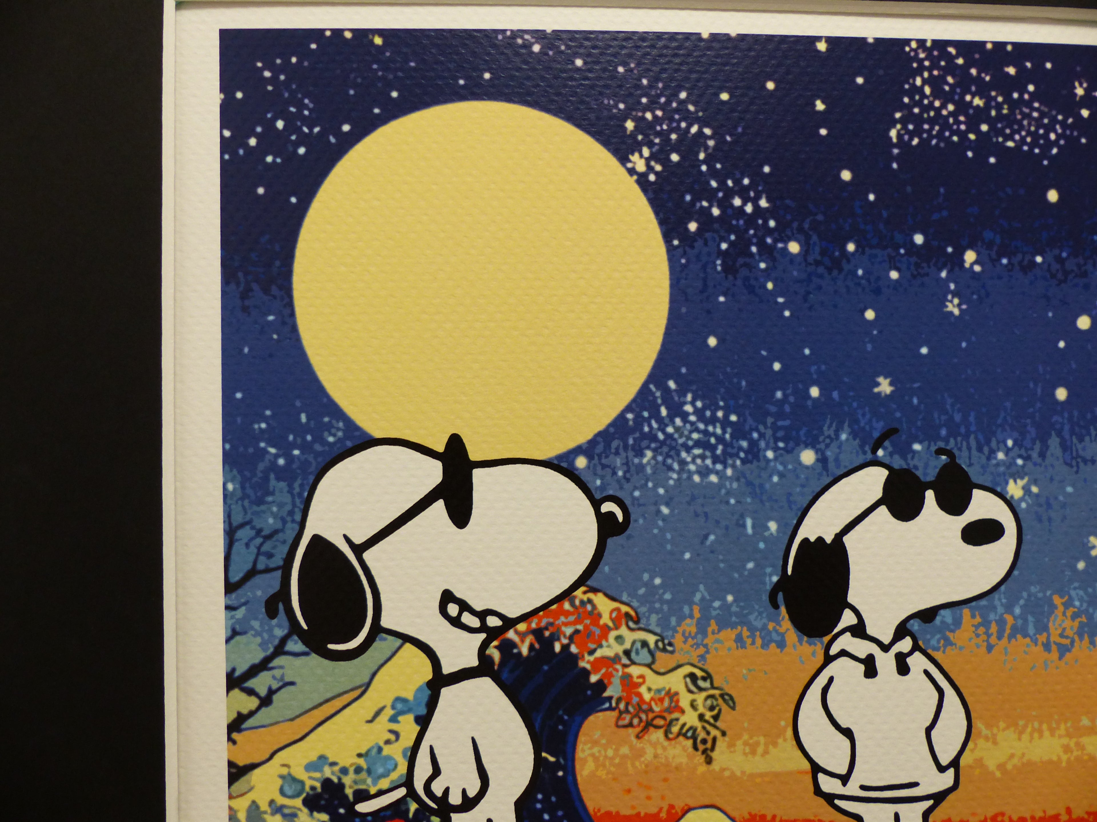DEATH NYC fertig gerahmte Lithografie ltd. Edit. of 100 "Cool Snoopy" 3D Siegel COA