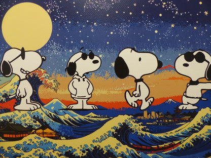 DEATH NYC fertig gerahmte Lithografie ltd. Edit. of 100 "Cool Snoopy" 3D Siegel COA