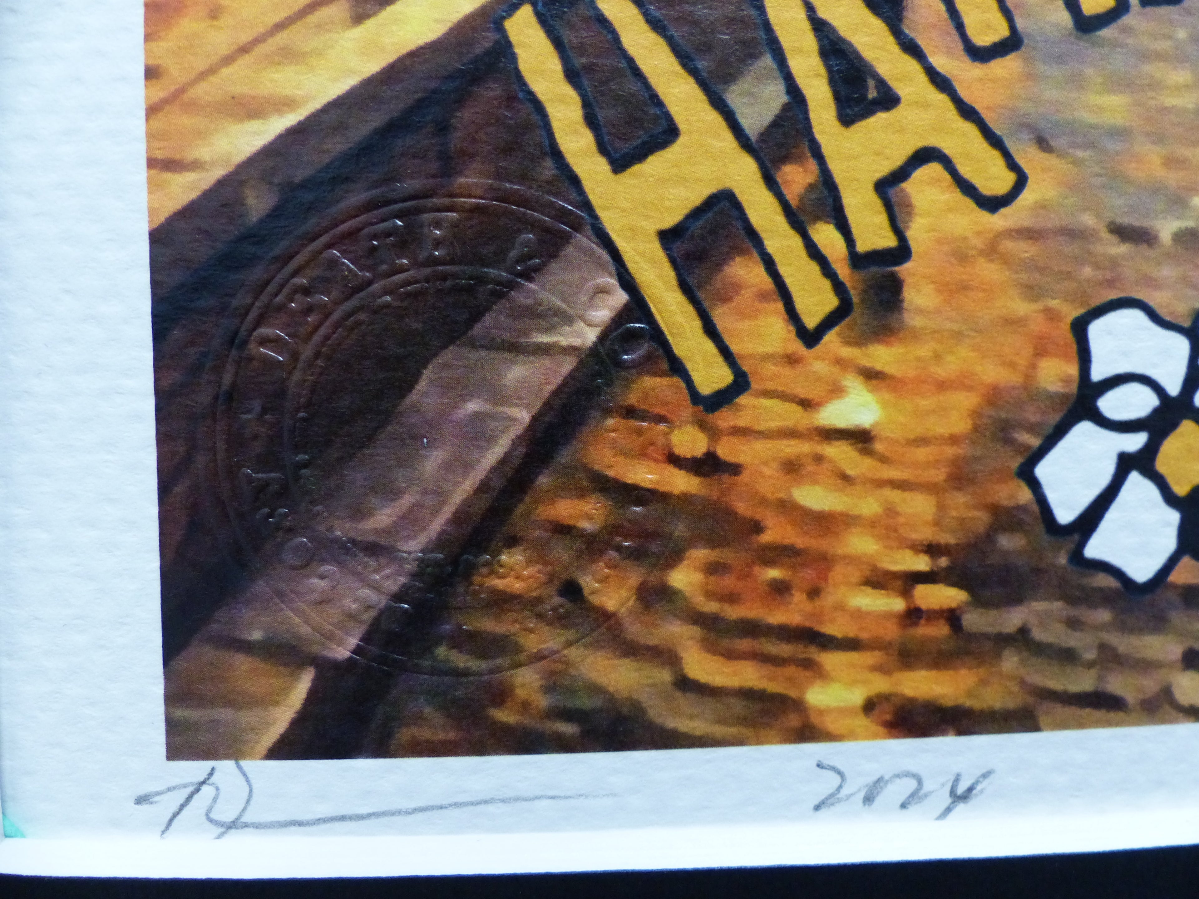 DEATH NYC fertig gerahmte Lithografie ltd. Edit. of 120 "Laughing Snoopy" 3D Siegel COA