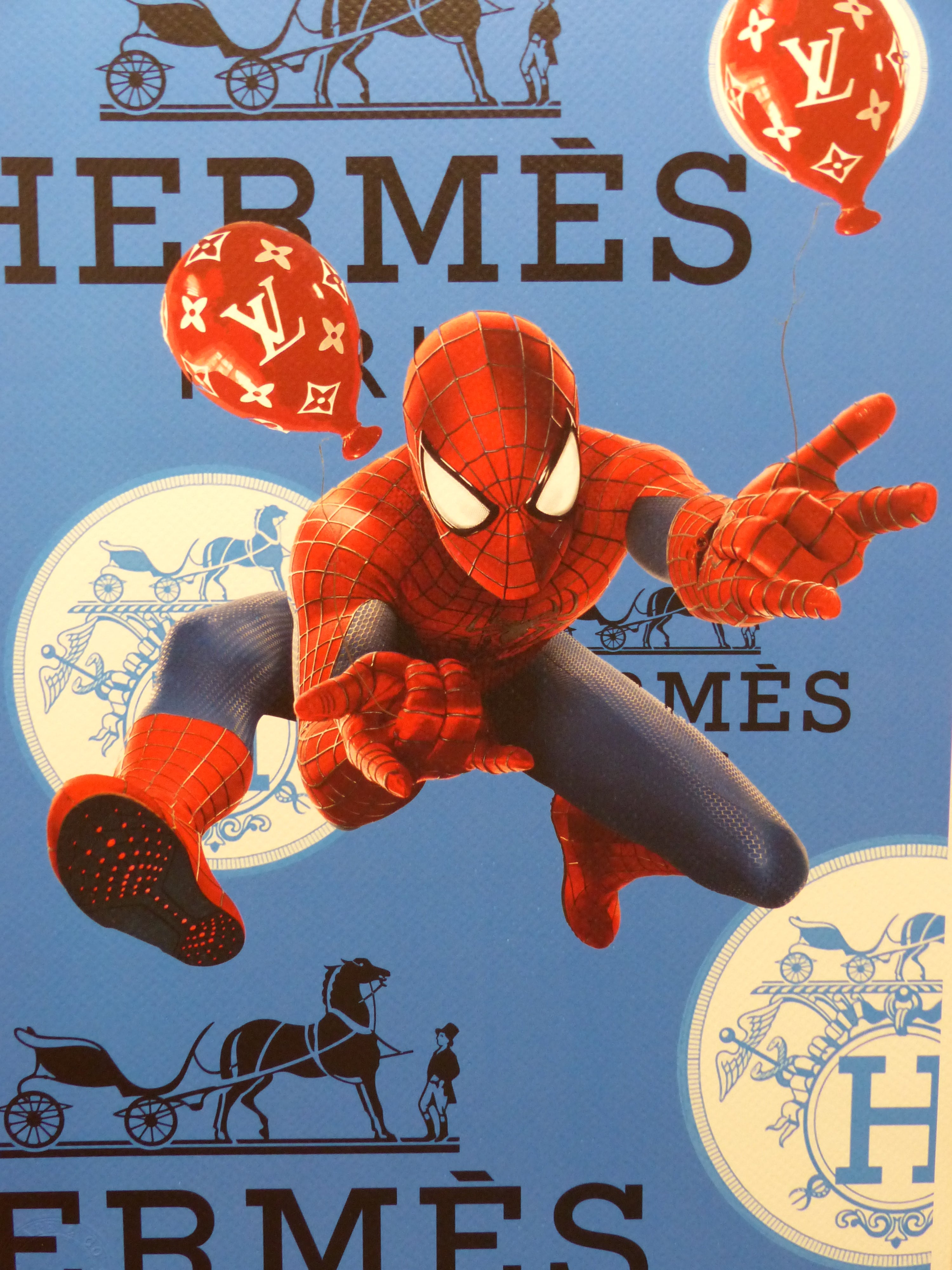 DEATH NYC fertig gerahmte Lithografie ltd. Edition of 100 "Spider-Man" 3D Siegel u COA