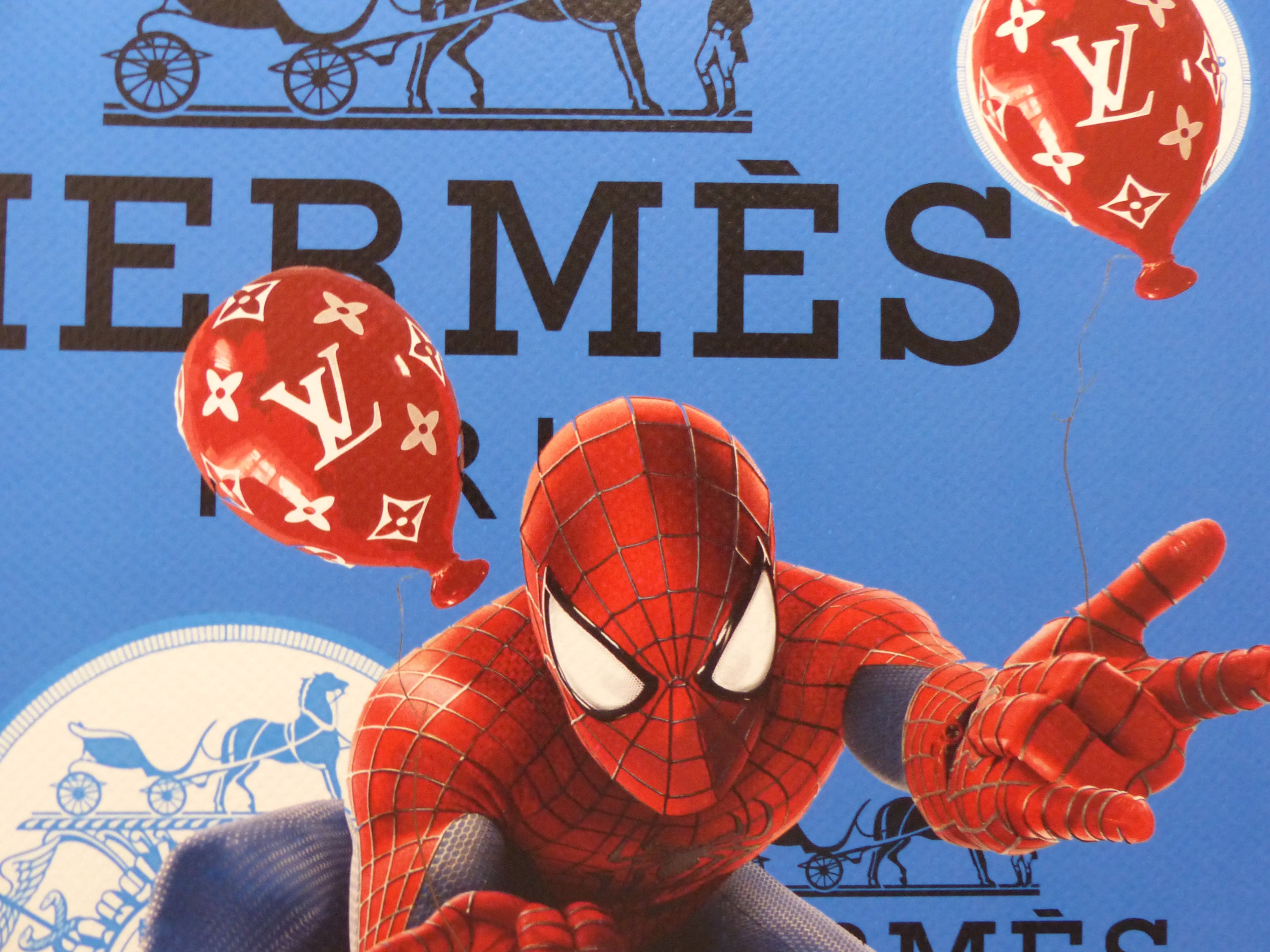 DEATH NYC fertig gerahmte Lithografie ltd. Edition of 100 "Spider-Man" 3D Siegel u COA