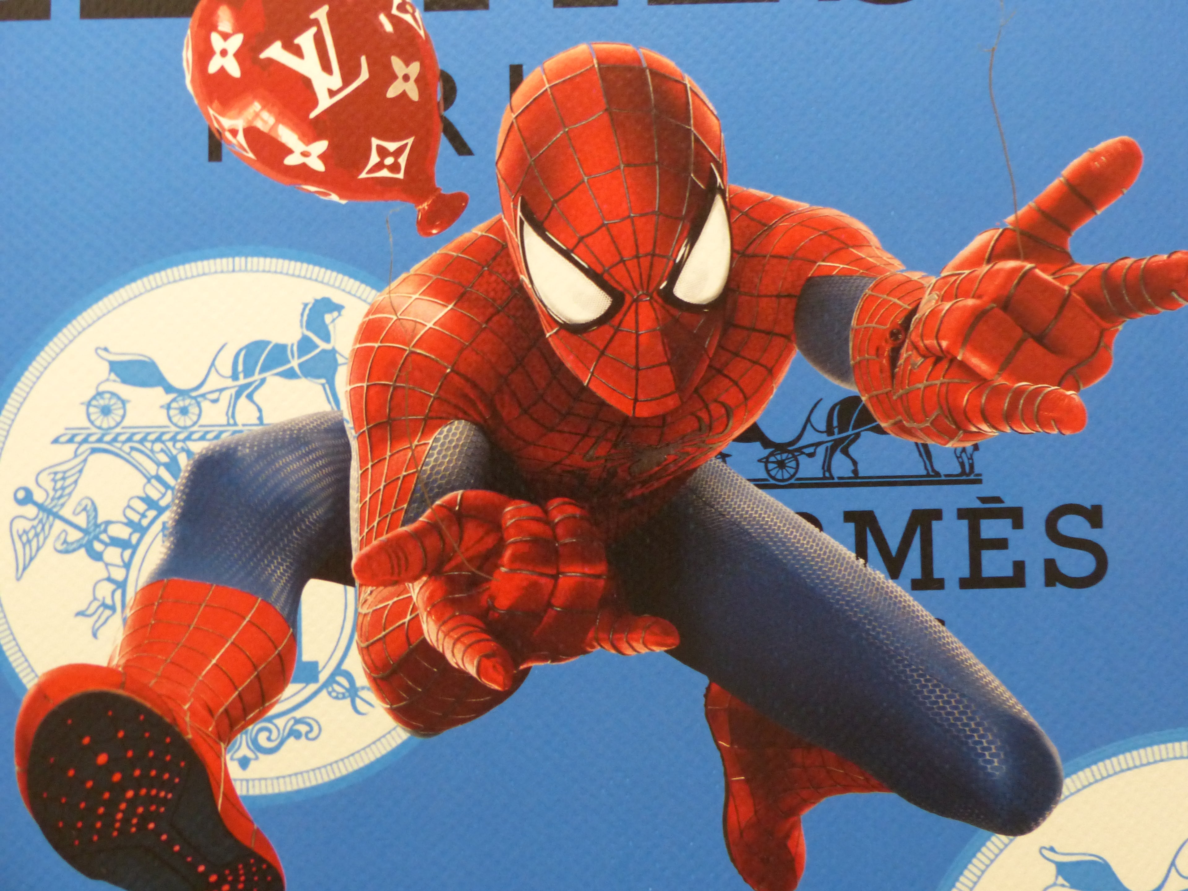 DEATH NYC fertig gerahmte Lithografie ltd. Edition of 100 "Spider-Man" 3D Siegel u COA