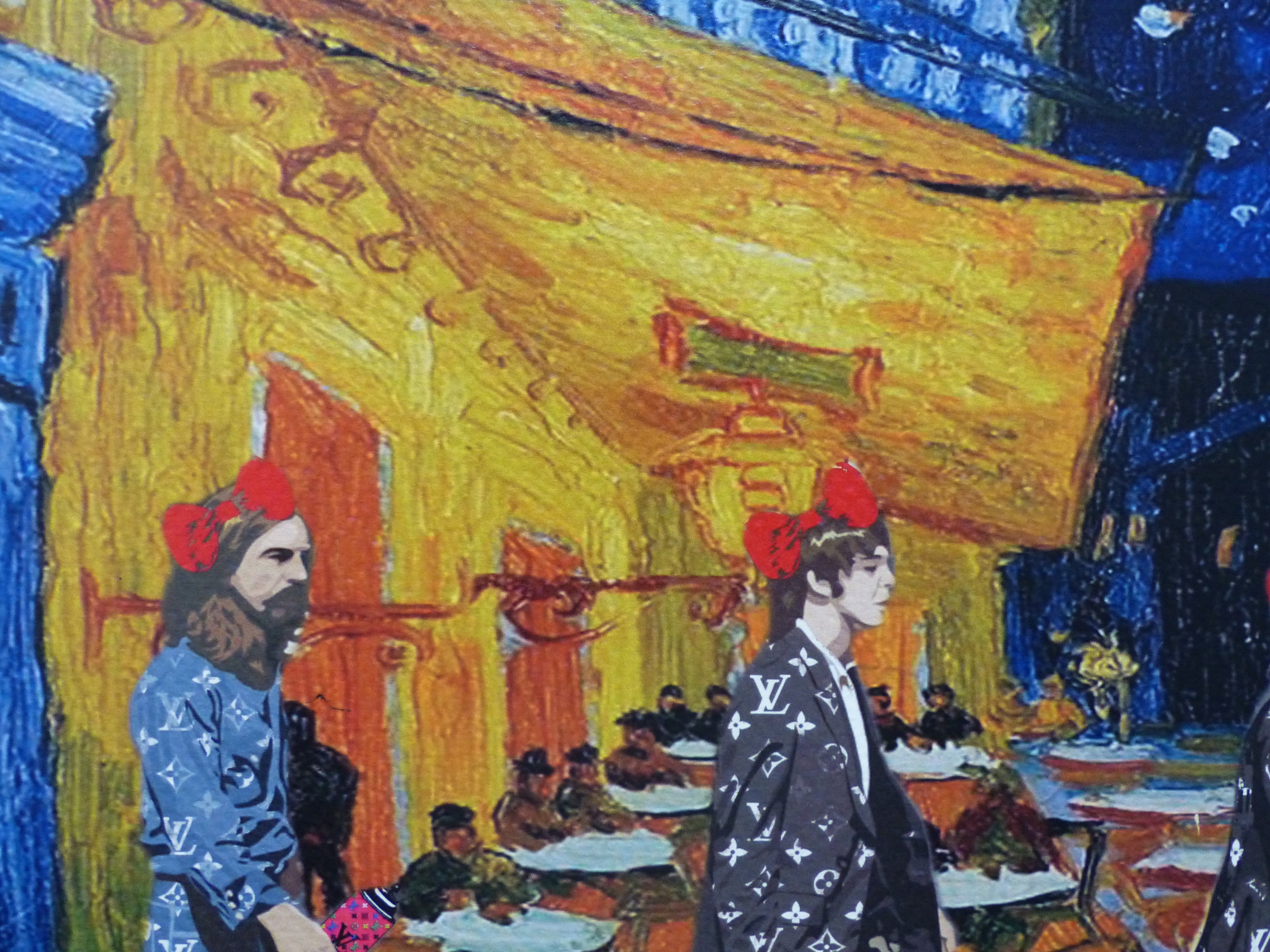 DEATH NYC fertig gerahmte Lithografie ltd Edit of 100 "Beatles Abbey Road, van Gogh " 3D Siegel COA