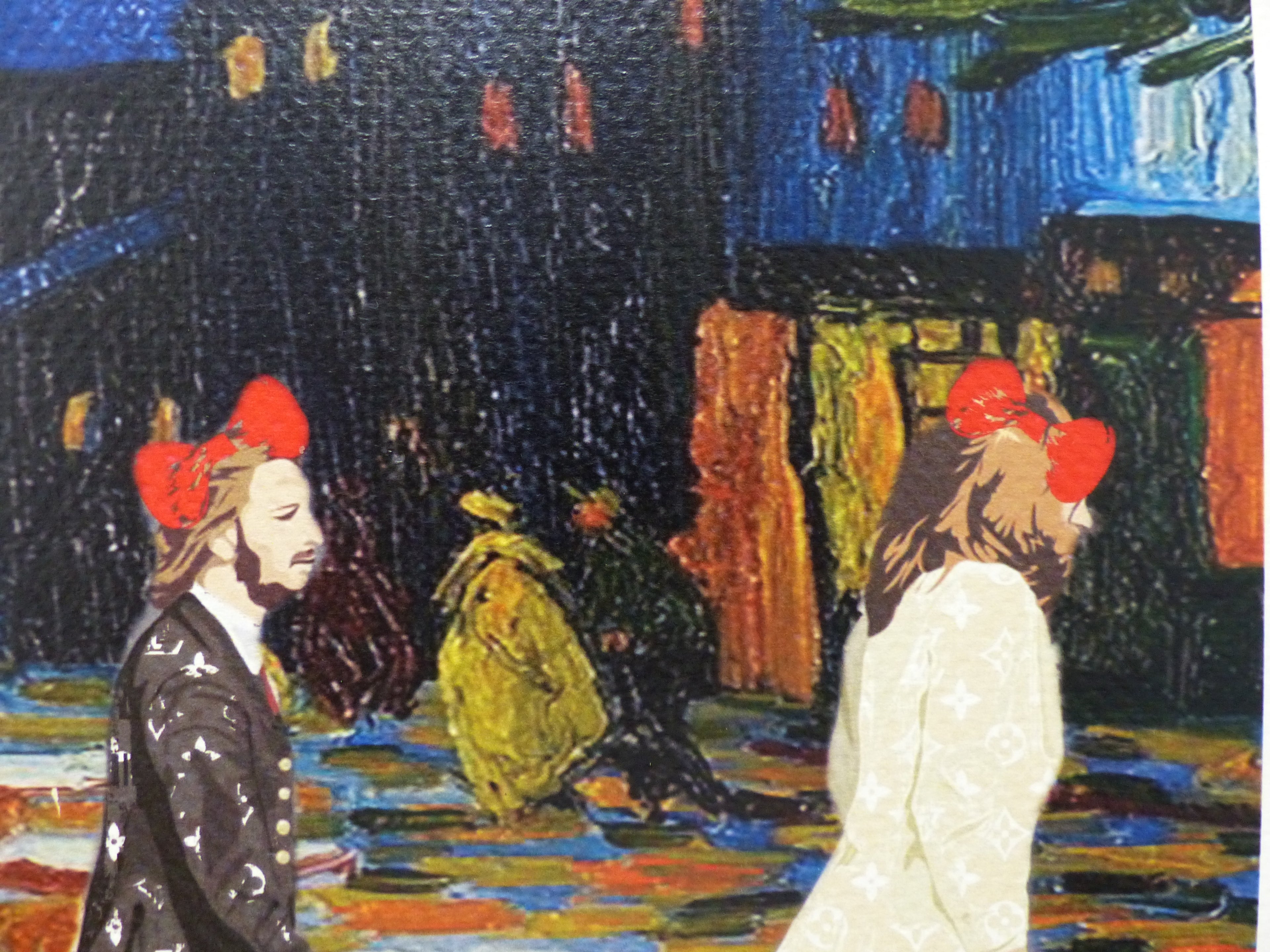 DEATH NYC fertig gerahmte Lithografie ltd Edit of 100 "Beatles Abbey Road, van Gogh " 3D Siegel COA