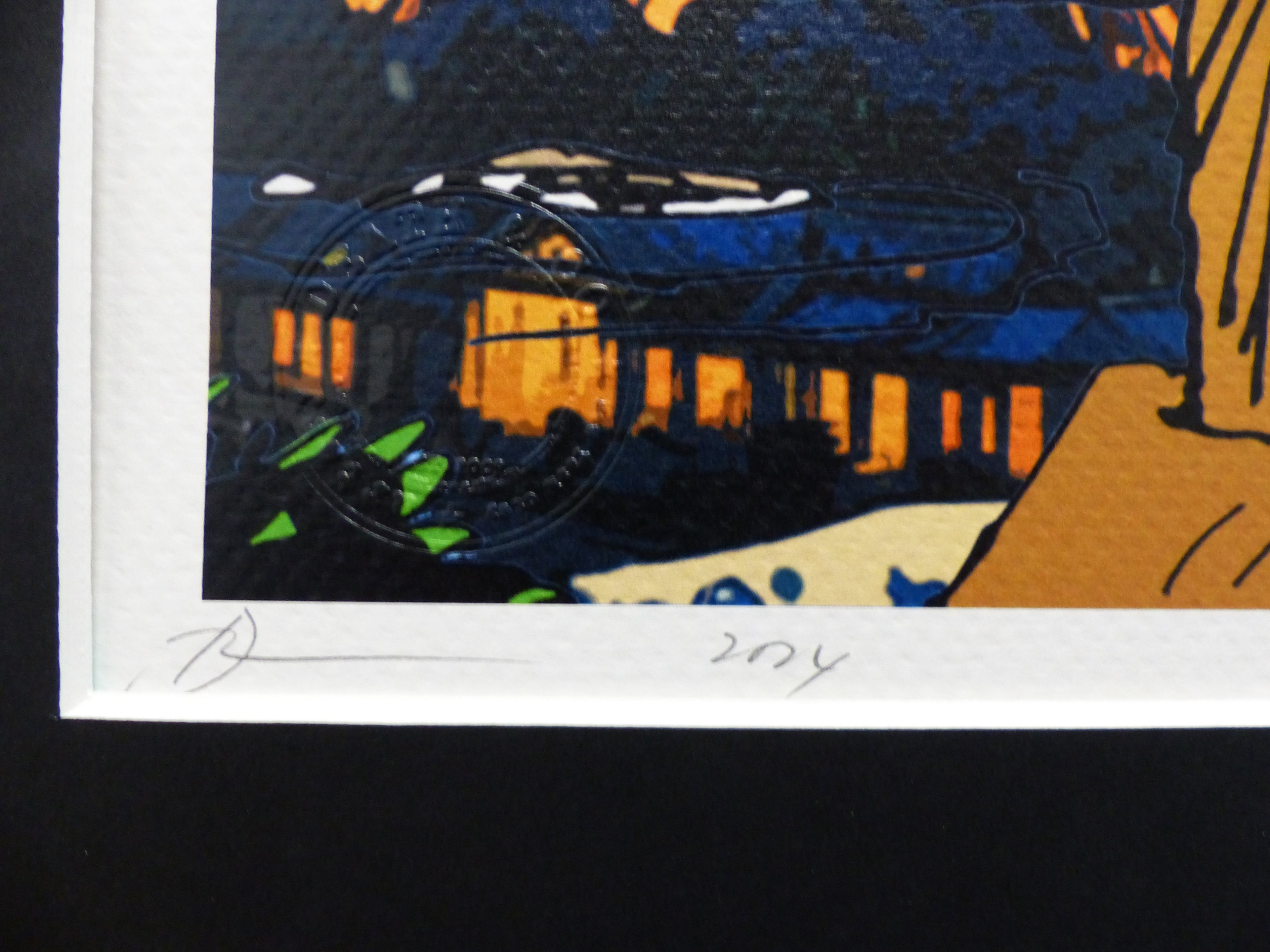 DEATH NYC fertig gerahmte Lithografie ltd. Edit. of 100 "Charly Brown and Snoopy" 3D Siegel COA
