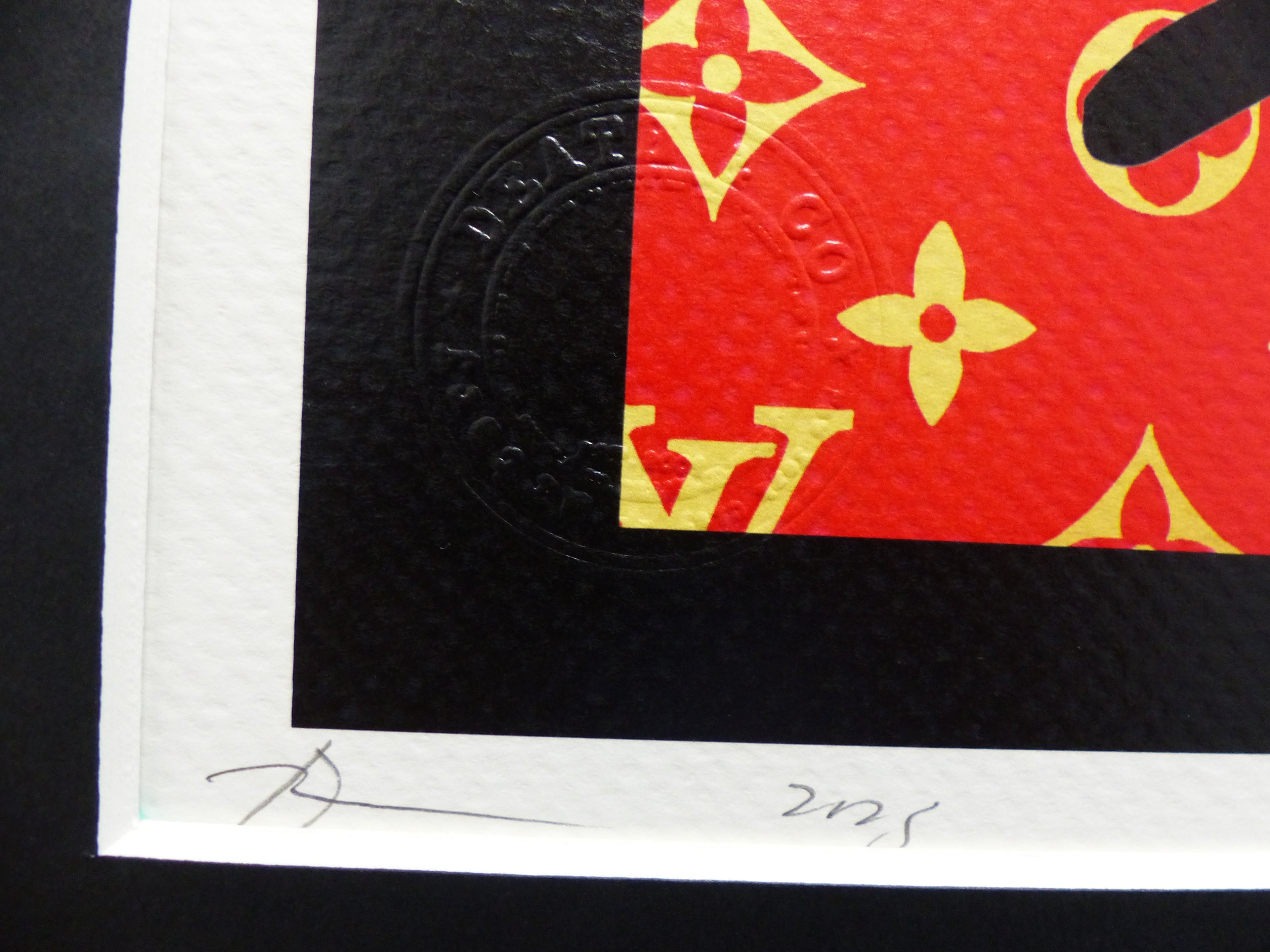 DEATH NYC fertig gerahmte Lithografie ltd. Edition of 120 "Hello Kitty" 3D Siegel COA