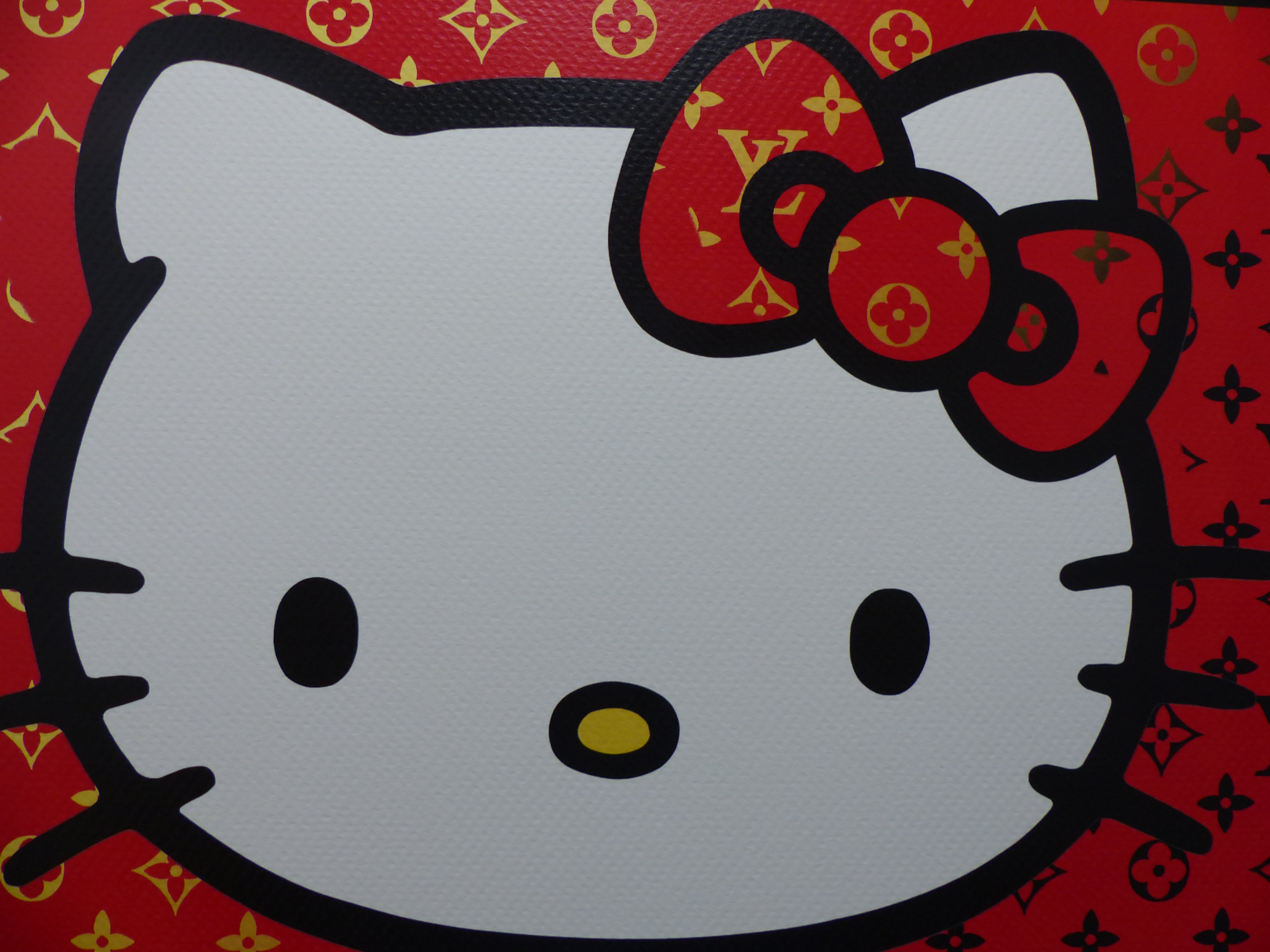 DEATH NYC fertig gerahmte Lithografie ltd. Edition of 120 "Hello Kitty" 3D Siegel COA