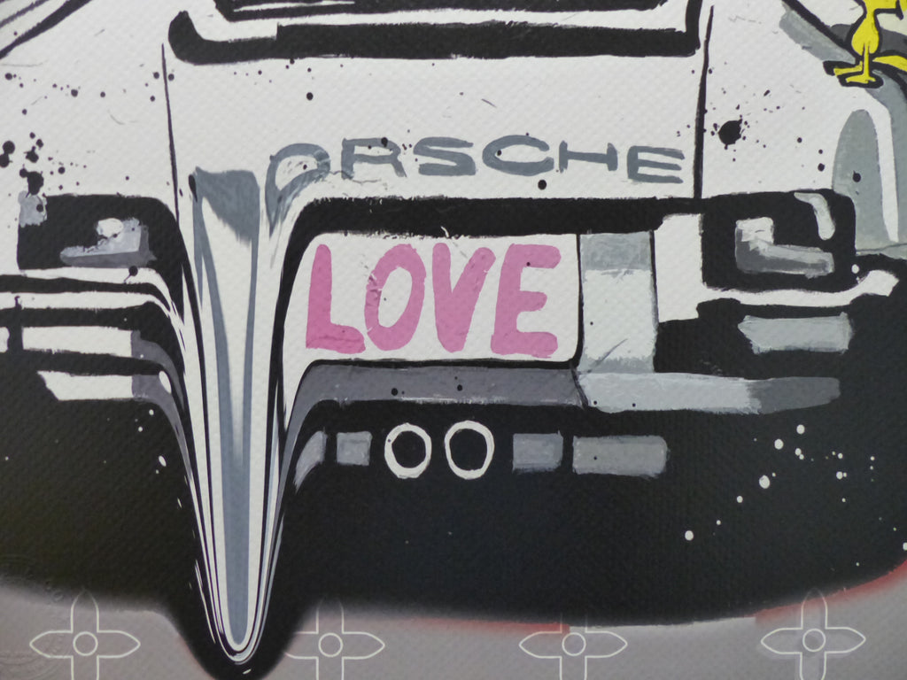 Death NYC Lithografie "Snoopy Porsche" fertig gerahmt, ltd. Edition of "100", COA, 3D-Siegel