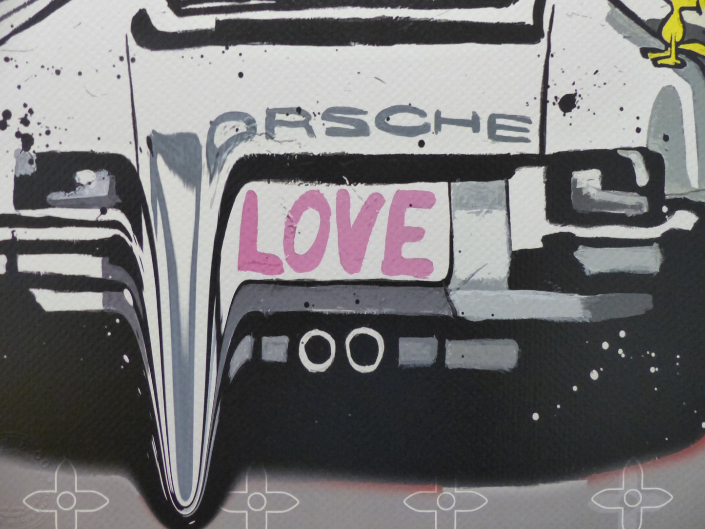 Death NYC Lithografie "Snoopy Porsche" fertig gerahmt, ltd. Edition of "100", COA, 3D-Siegel
