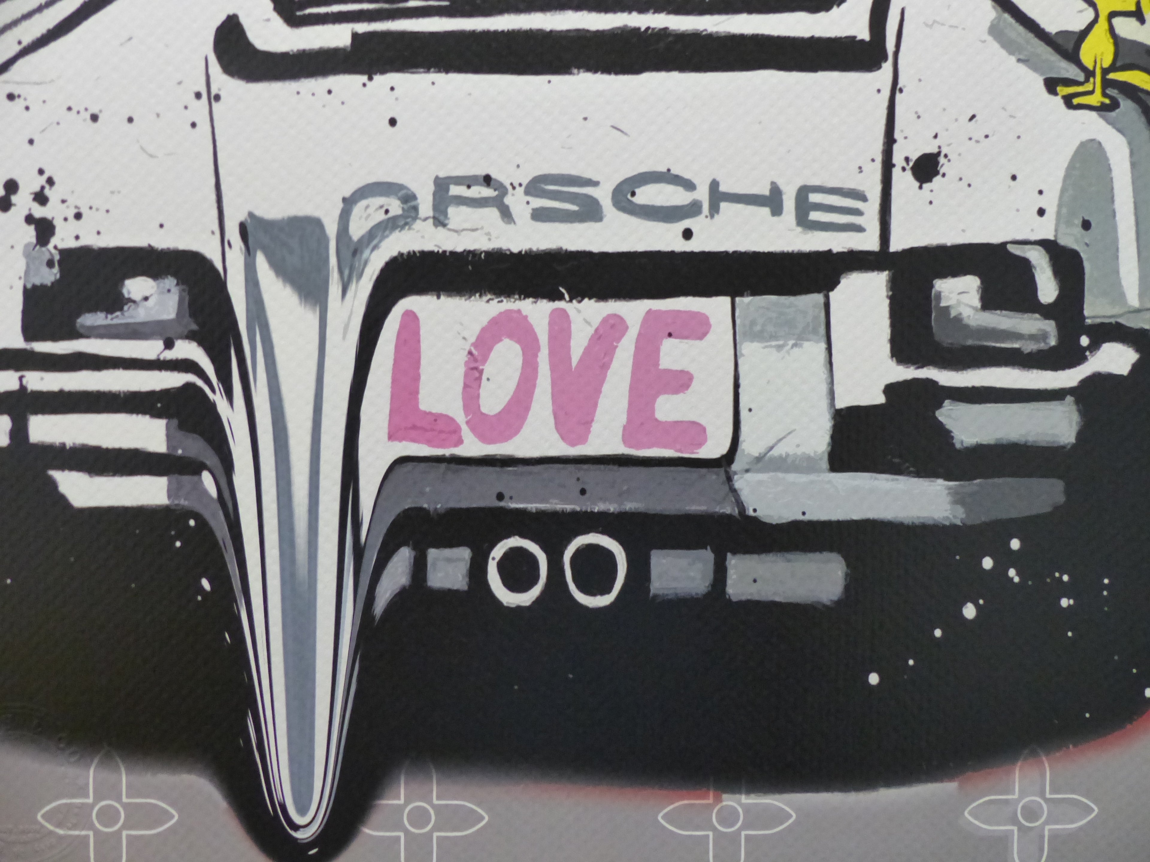 Death NYC Lithografie "Snoopy Porsche" fertig gerahmt, ltd. Edition of "100", COA, 3D-Siegel