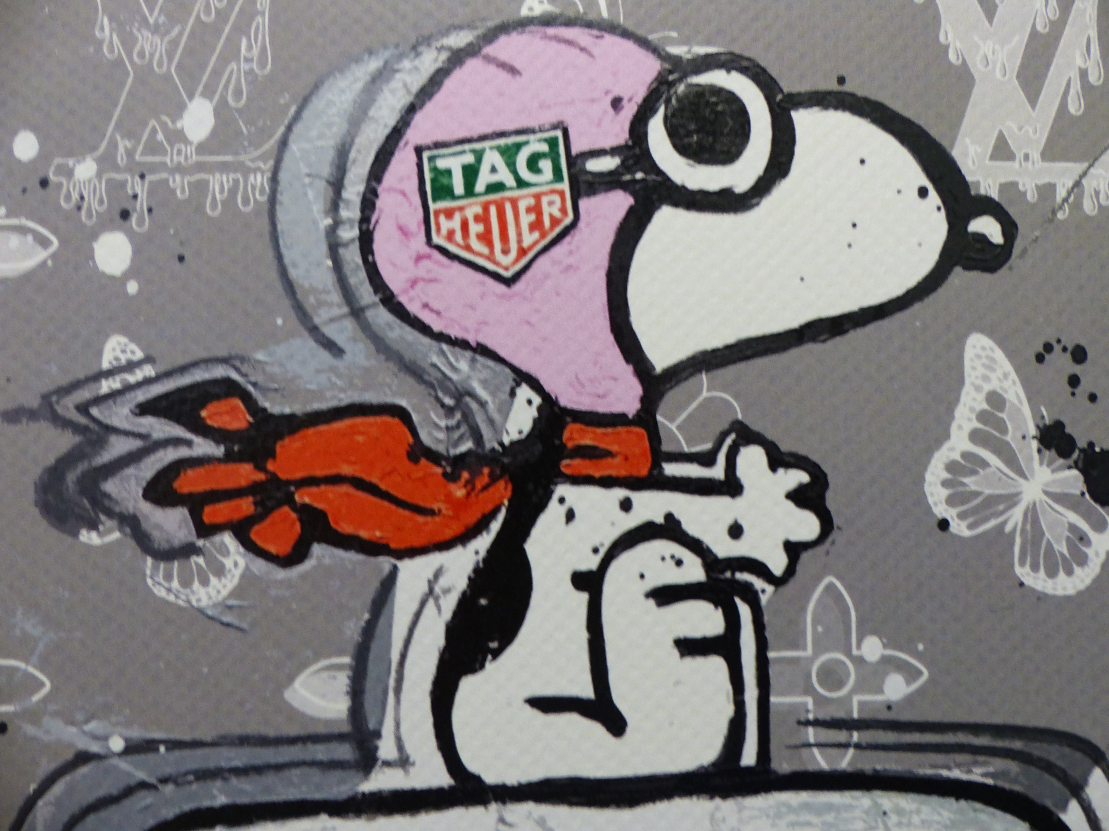 Death NYC Lithografie "Snoopy Porsche" fertig gerahmt, ltd. Edition of "100", COA, 3D-Siegel