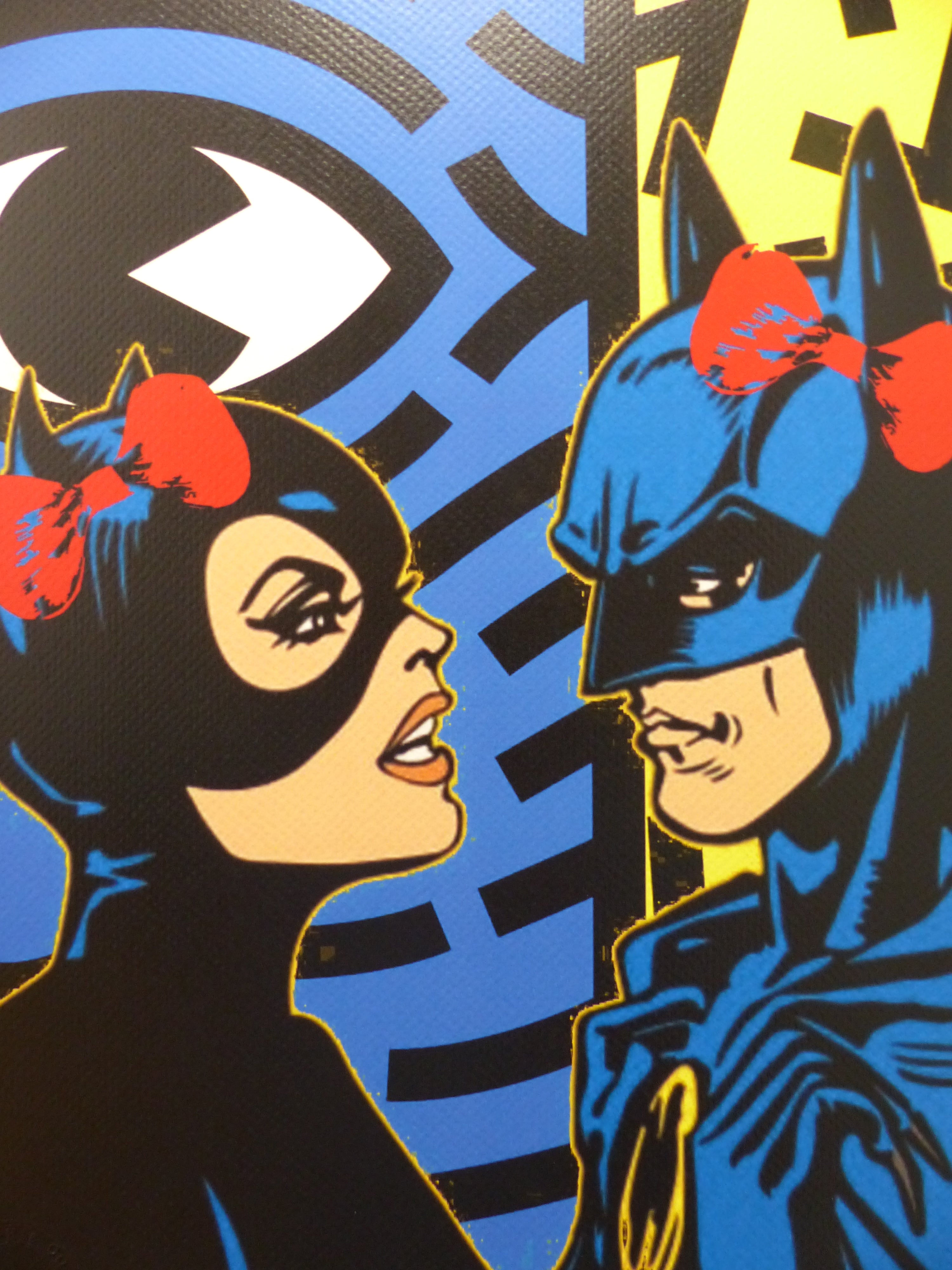 DEATH NYC fertig gerahmte Lithografie ltd Edit of 100  "Catwoman Batman" 3D Siegel COA