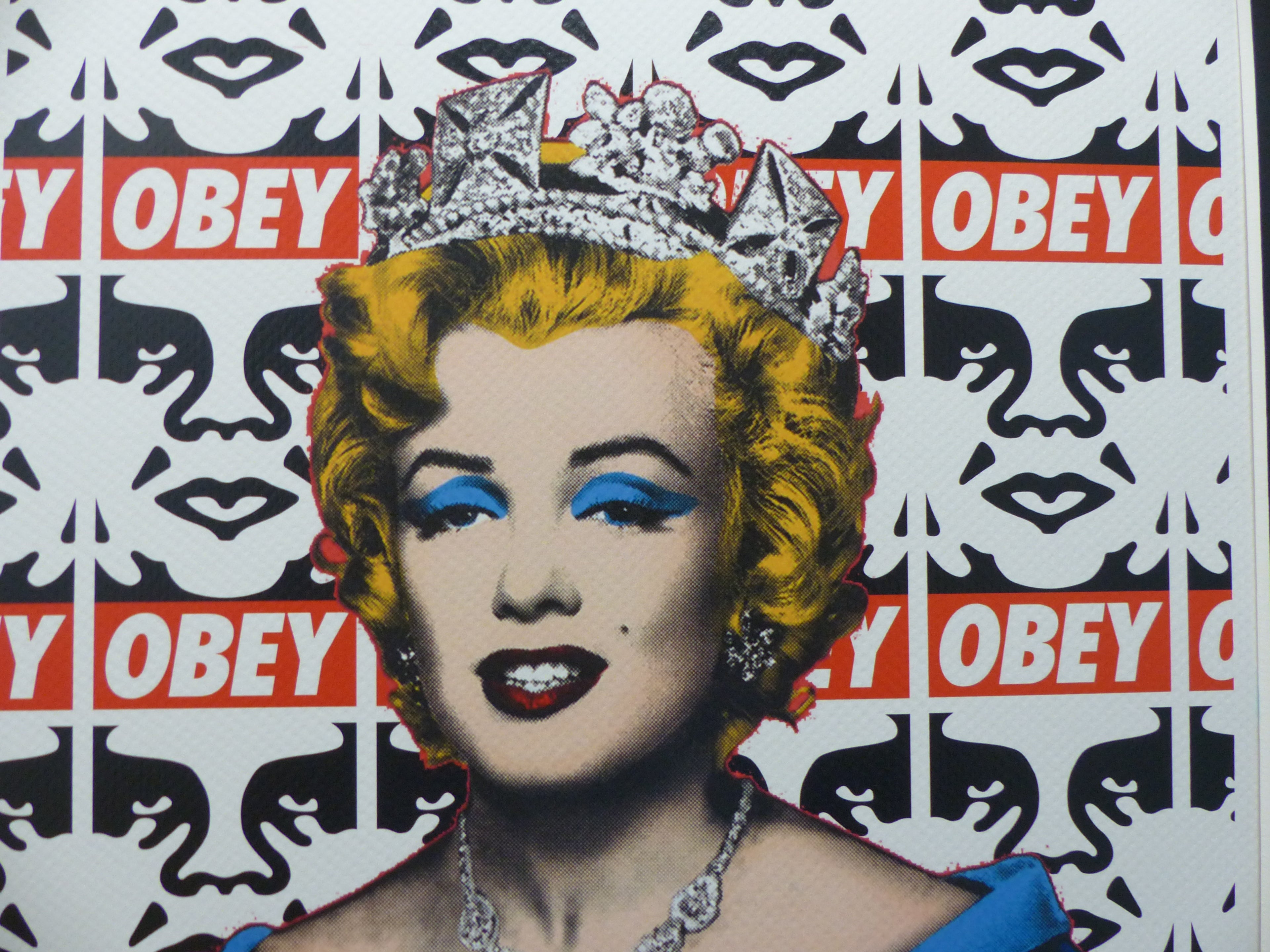 DEATH NYC fertig gerahmte Lithografie ltd. of 100 "Queen Marilyn Monroe" 3D Siegel u COA