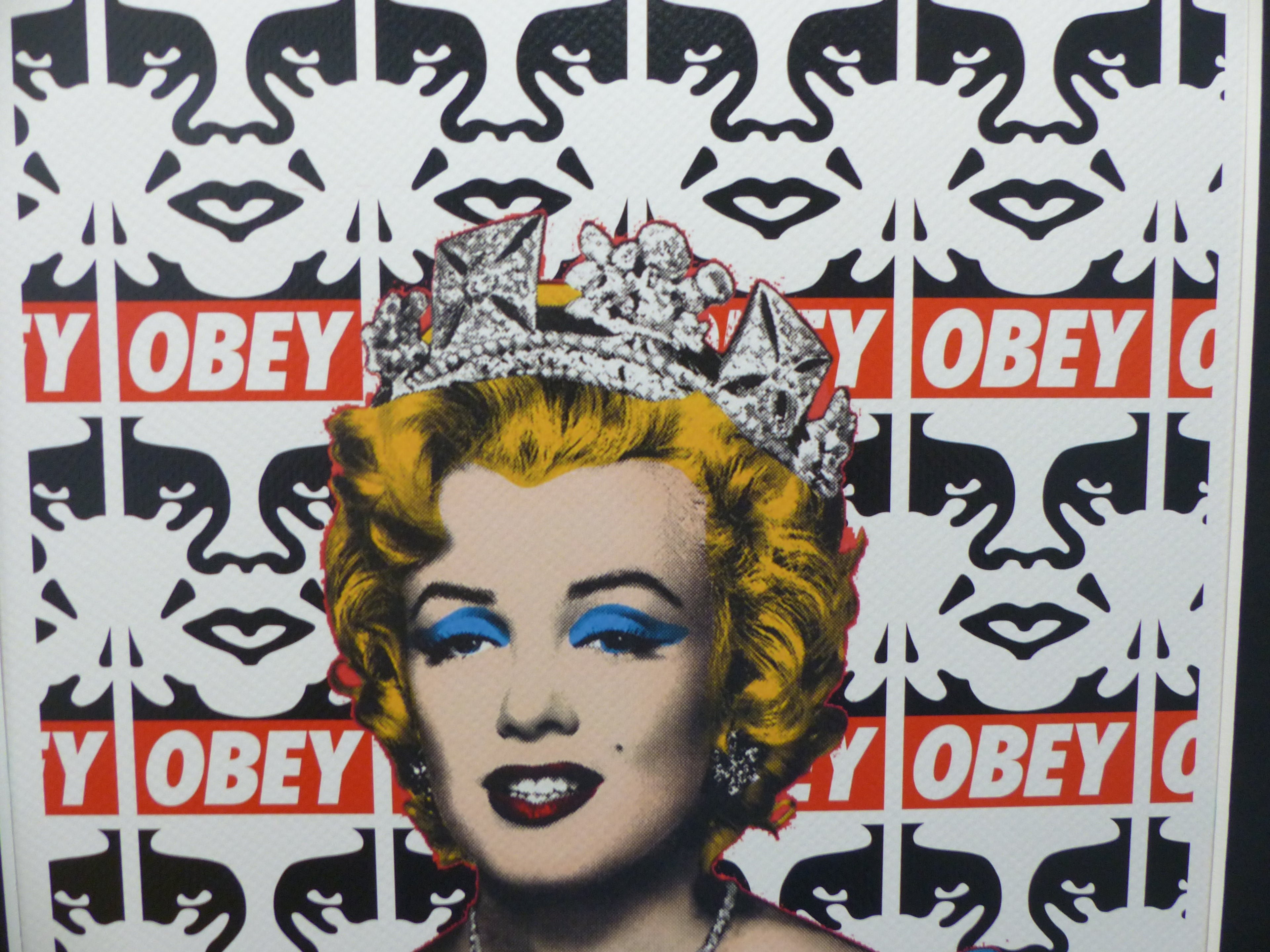 DEATH NYC fertig gerahmte Lithografie ltd. of 100 "Queen Marilyn Monroe" 3D Siegel u COA