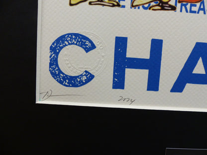 DEATH NYC fertig gerahmte Lithografie ltd Edition of 100 "Snoopy Chanel No5" 3D Siegel COA