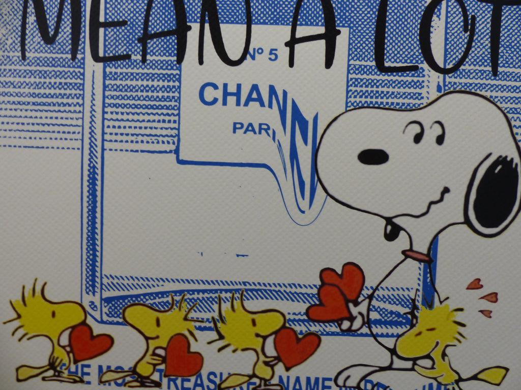 DEATH NYC fertig gerahmte Lithografie ltd Edition of 100 "Snoopy Chanel No5" 3D Siegel COA