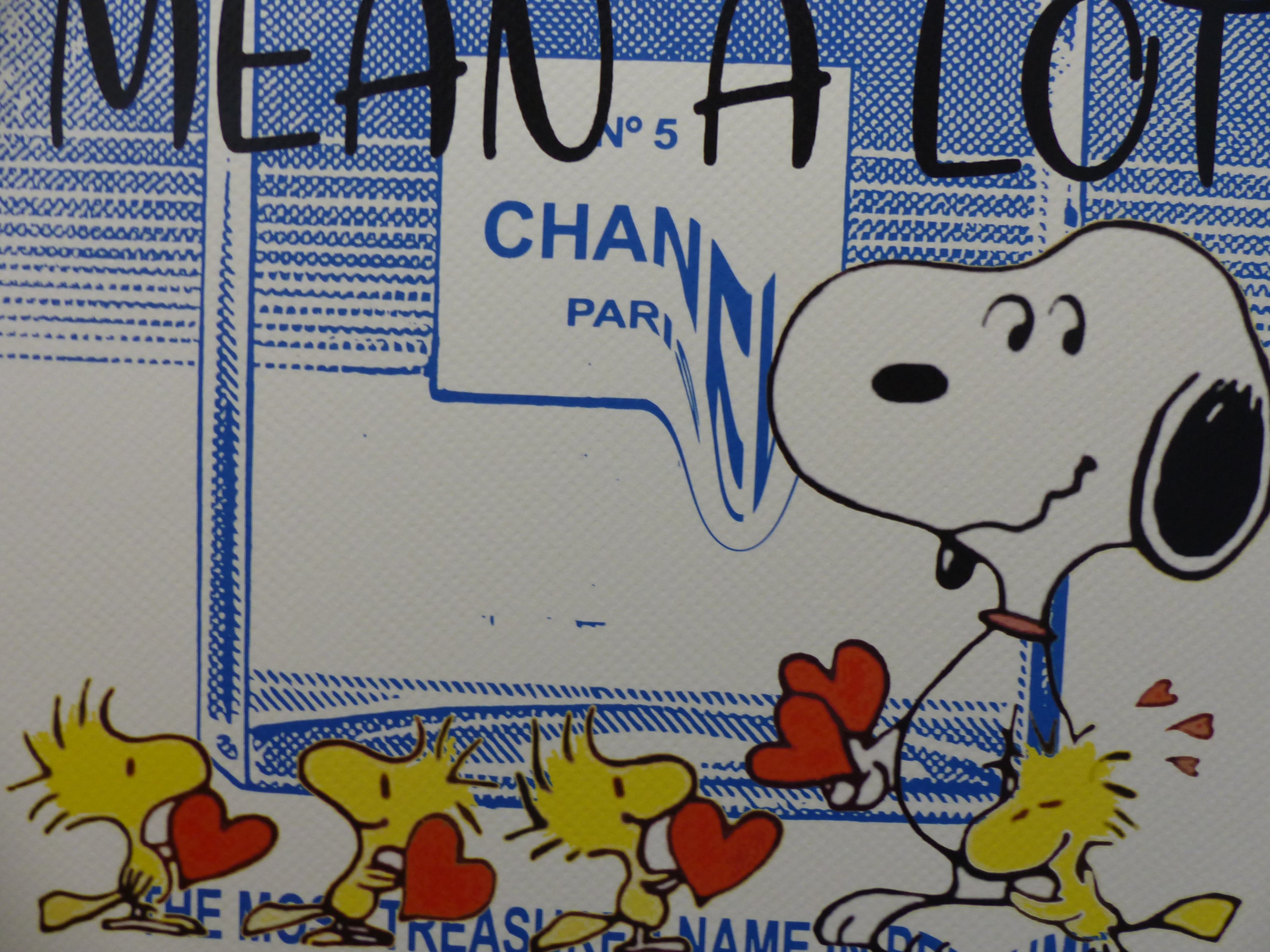 DEATH NYC fertig gerahmte Lithografie ltd Edition of 100 "Snoopy Chanel No5" 3D Siegel COA