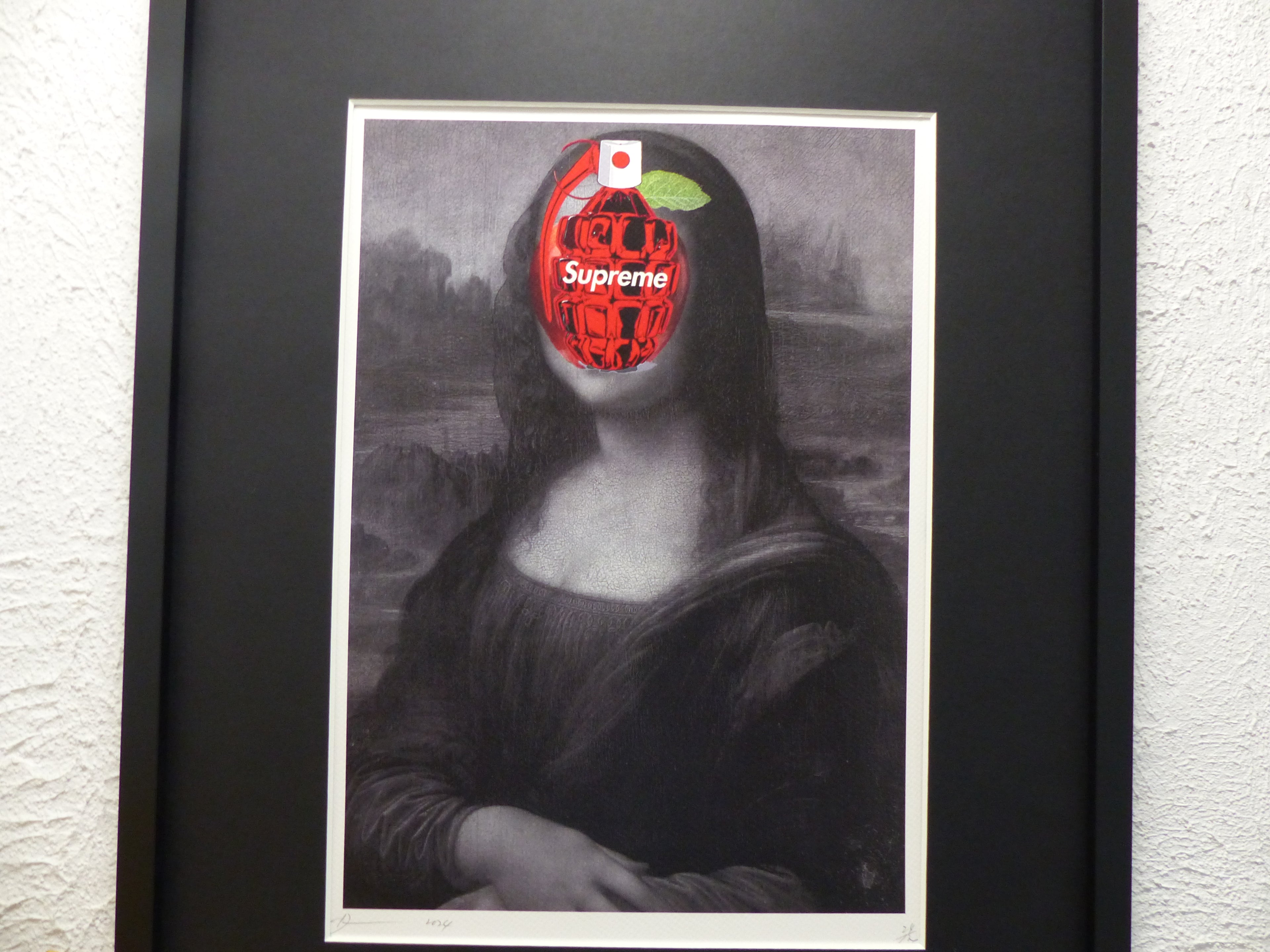 DEATH NYC fertig gerahmte Lithografie ltd  Edition of 100 "Mona Lisa " 3D Siegel u COA