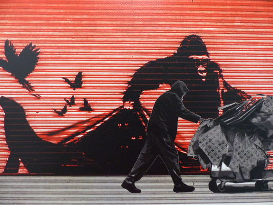 DEATH NYC fertig gerahmte Lithografie ltd. Edit. of 100 "Banksy Animals" 3D Siegel COA