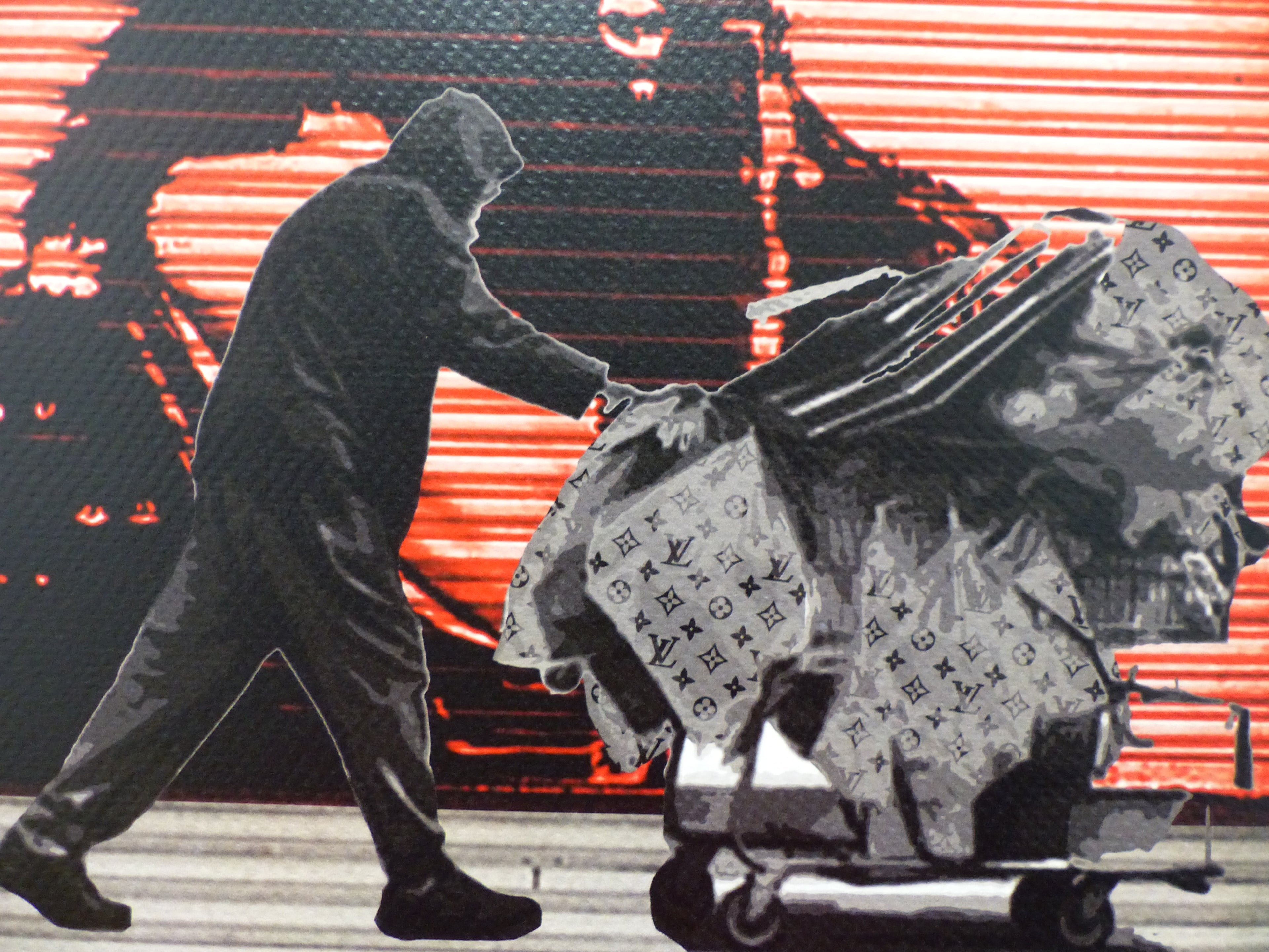 DEATH NYC fertig gerahmte Lithografie ltd. Edit. of 100 "Banksy Animals" 3D Siegel COA