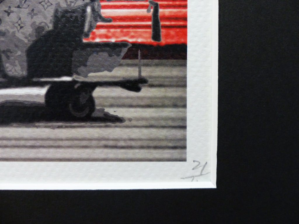 DEATH NYC fertig gerahmte Lithografie ltd. Edit. of 100 "Banksy Animals" 3D Siegel COA