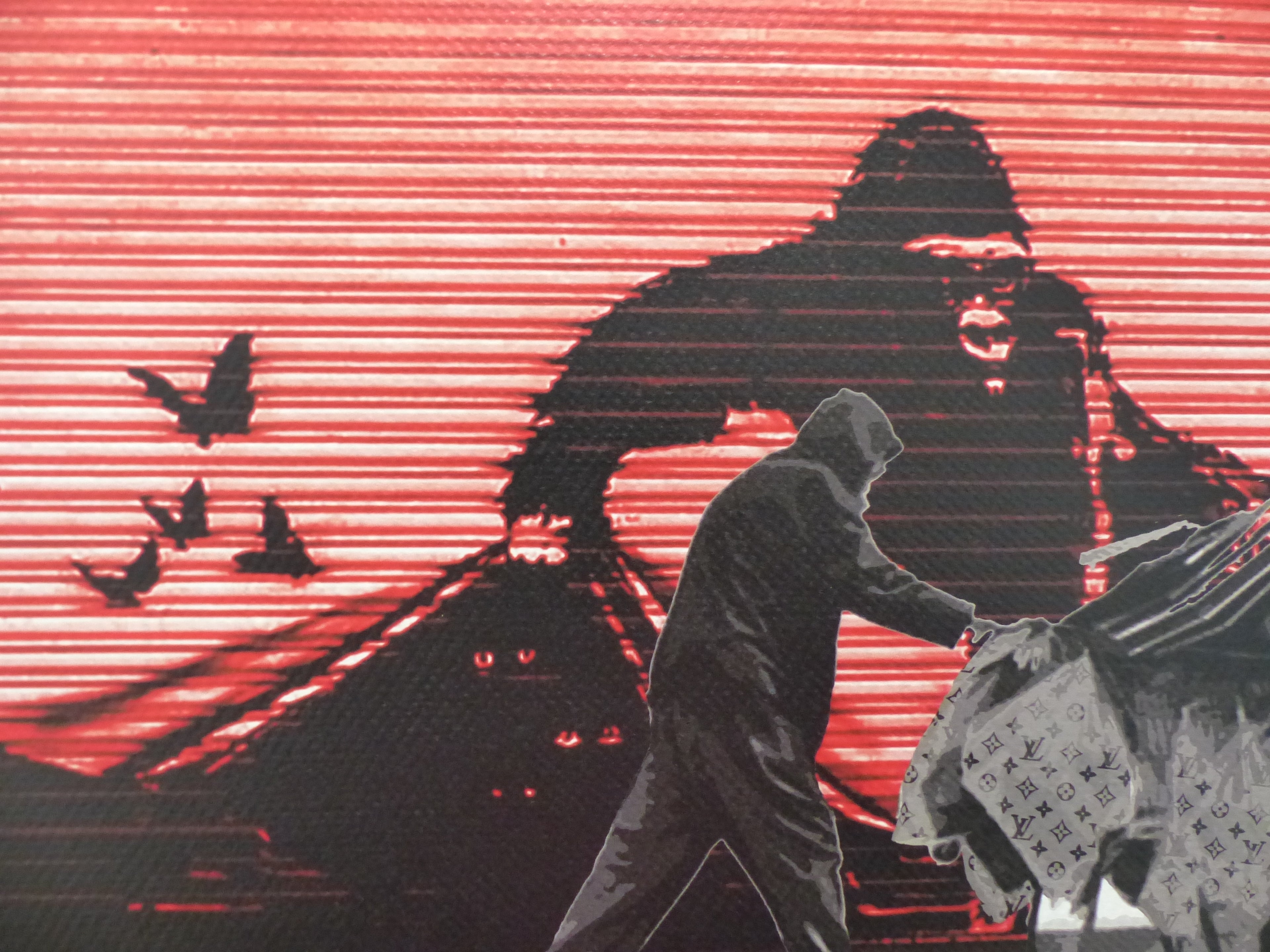 DEATH NYC fertig gerahmte Lithografie ltd. Edit. of 100 "Banksy Animals" 3D Siegel COA