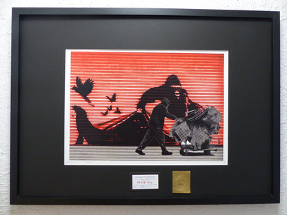 DEATH NYC fertig gerahmte Lithografie ltd. Edit. of 100 "Banksy Animals" 3D Siegel COA