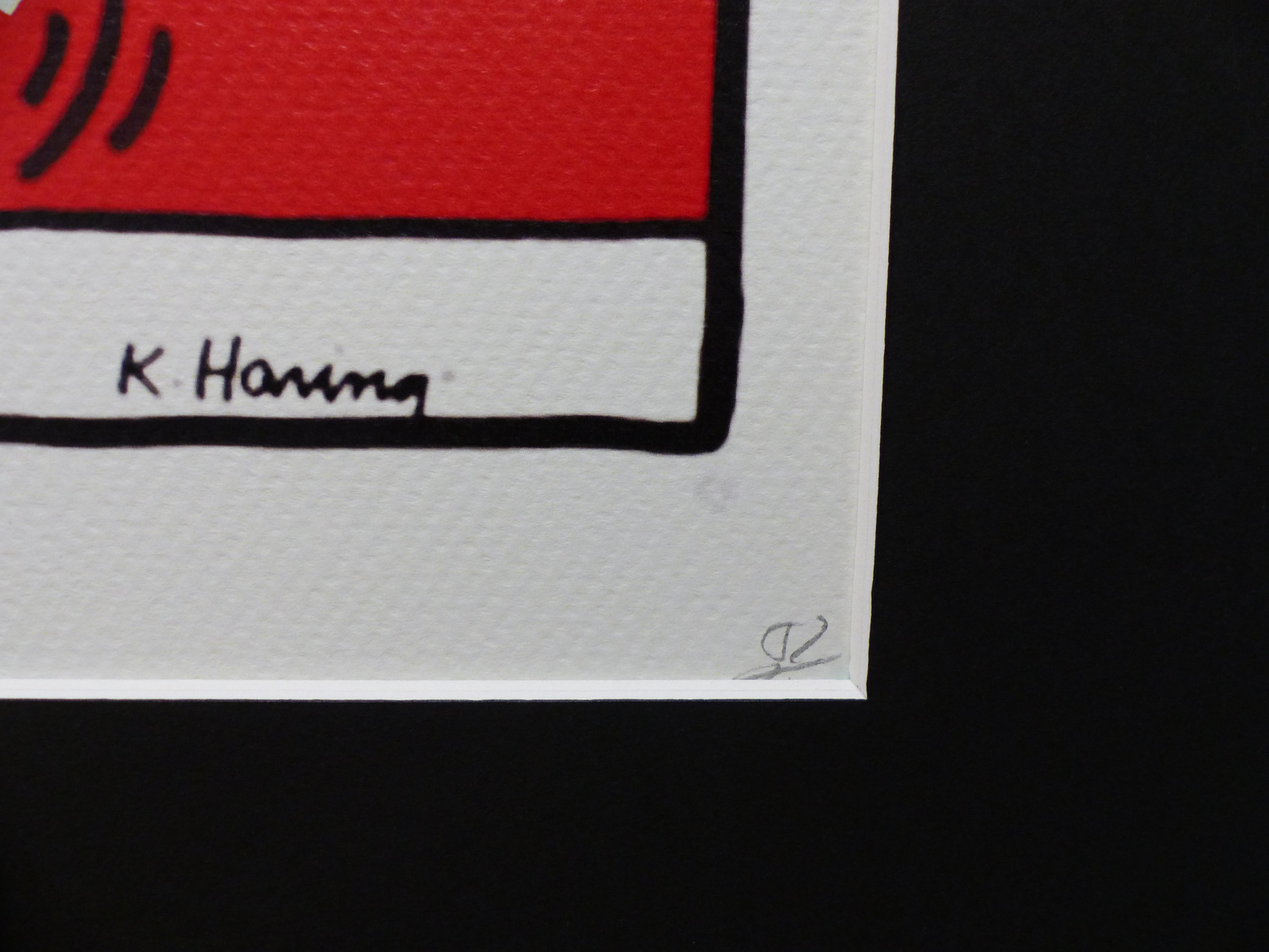 DEATH NYC fertig gerahmte Lithografie ltd. Edit. of 100 "SnoopyKeithHaring" 3D Siegel COA
