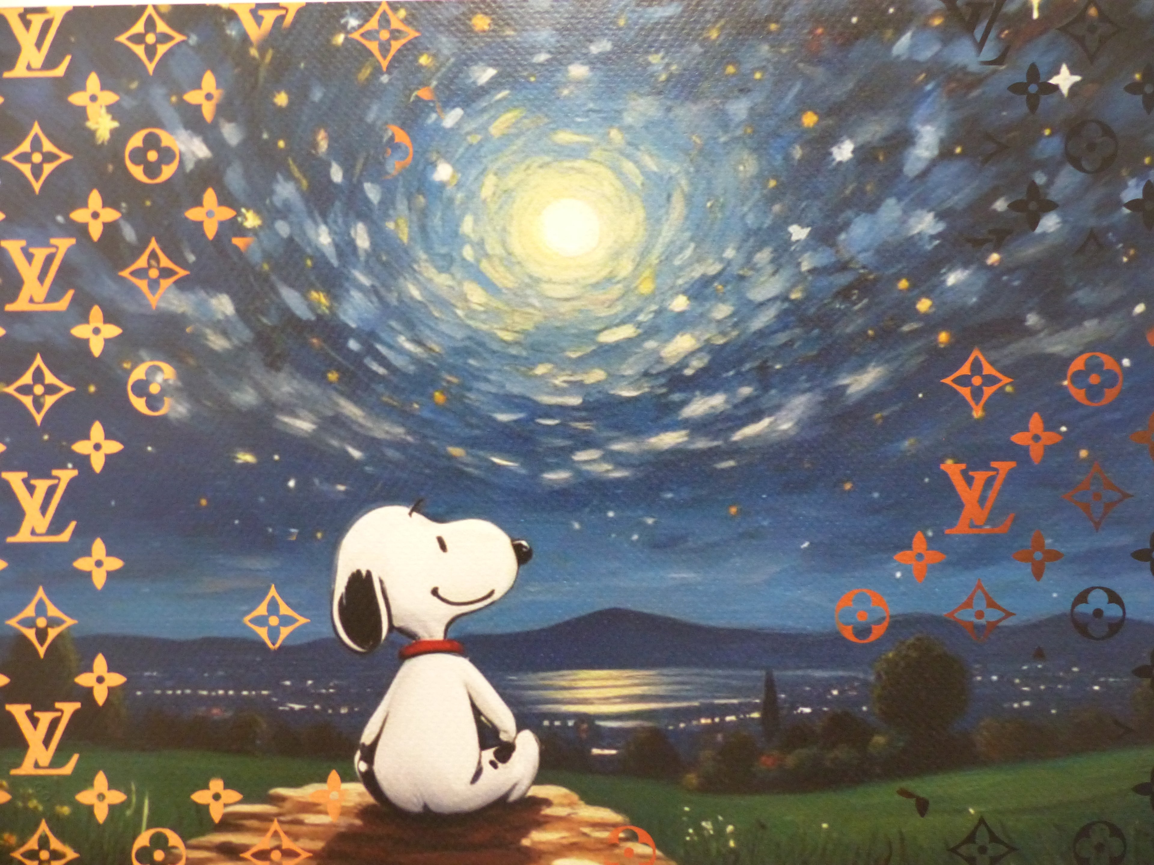 DEATH NYC fertig gerahmte Lithografie ltd.Edit.of 100  "Satisfied Snoopy" 3D Siegel COA