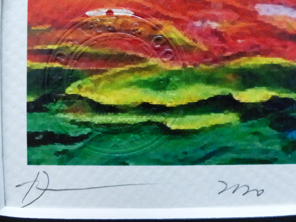 DEATH NYC fertig gerahmte Lithografie ltd. "Snoopy Woodstock chilling" 3D Siegel COA