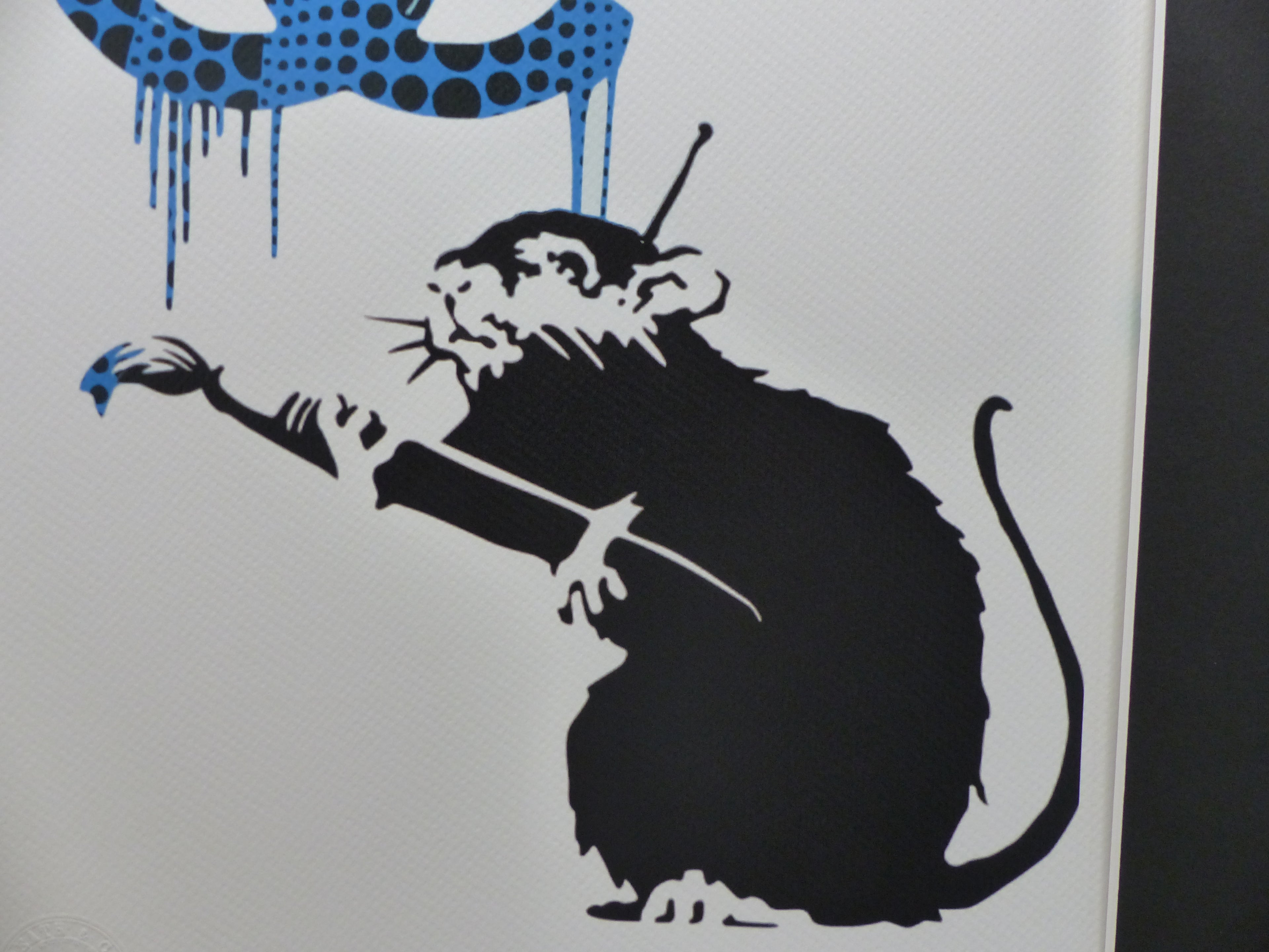 DEATH NYC  Lithografie ltd. Edit. of 120 "Banksy Rat Chanel" 3D Siegel COA