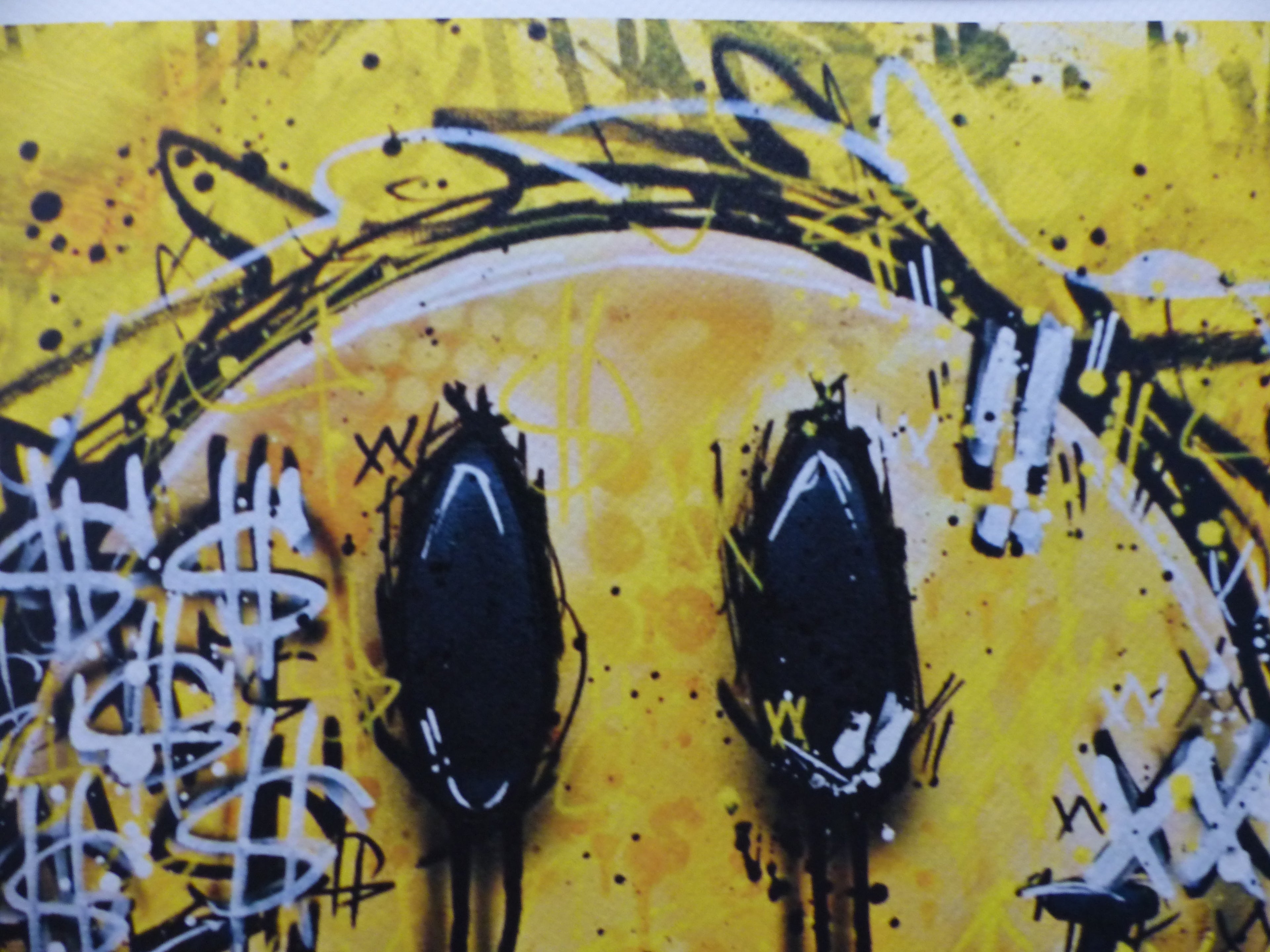 DEATH NYC fertig gerahmte Lithografie ltd Edition of 100 " Death Smiley " 3D Siegel COA