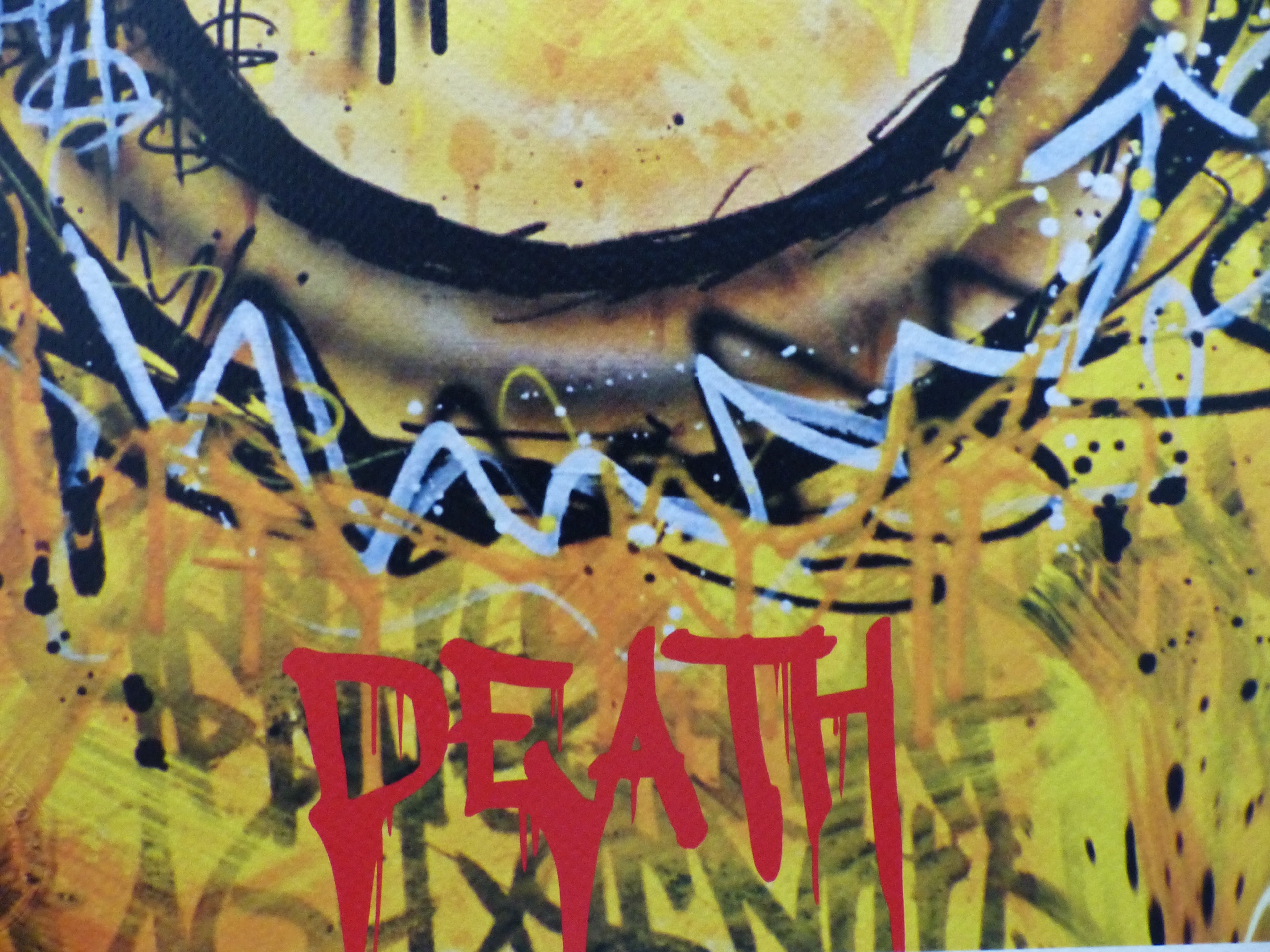 DEATH NYC fertig gerahmte Lithografie ltd Edition of 100 " Death Smiley " 3D Siegel COA