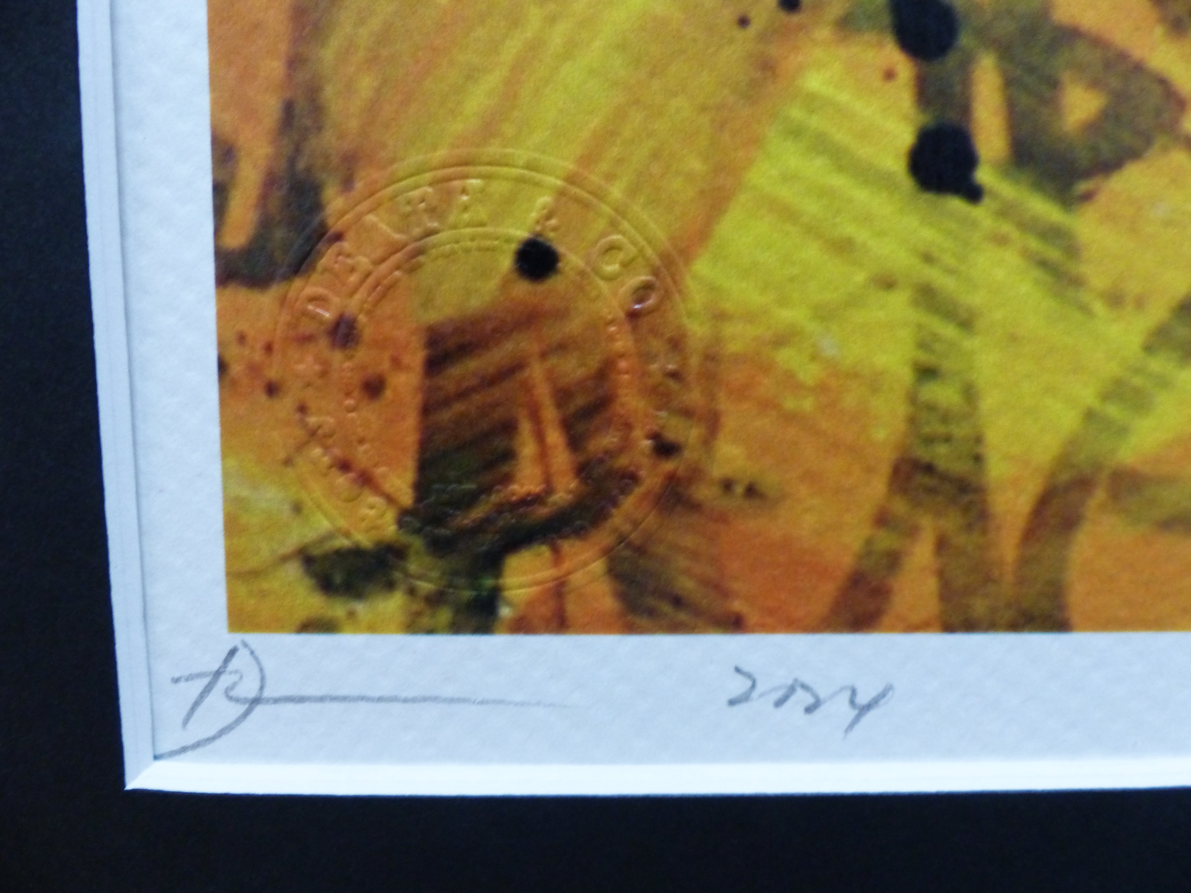 DEATH NYC fertig gerahmte Lithografie ltd Edition of 100 " Death Smiley " 3D Siegel COA