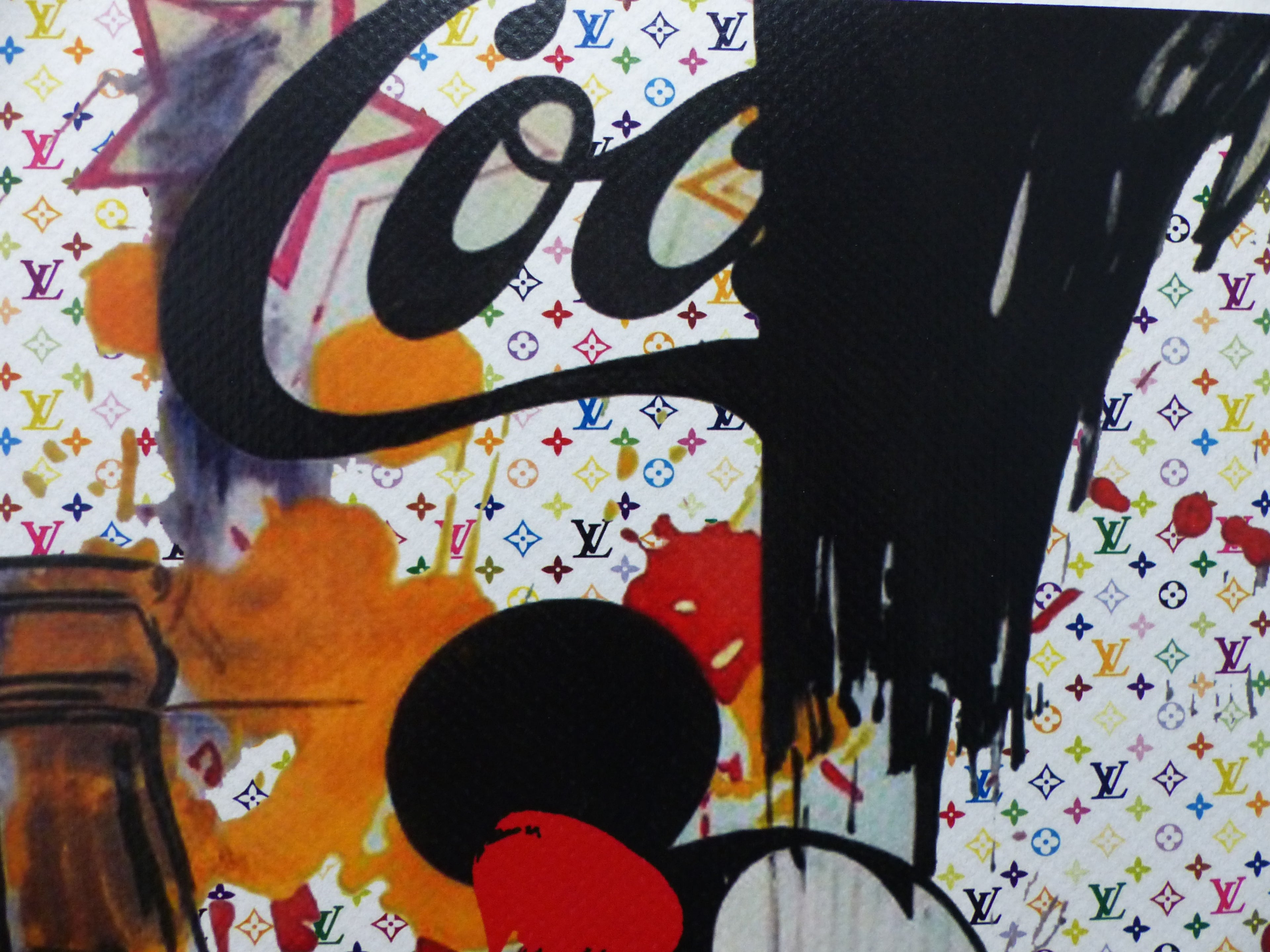 DEATH NYC fertig gerahmt Lithografie ltd. Edit. of 100 "MICKEY MOUSE Coca-Cola" 3D Siegel u COA