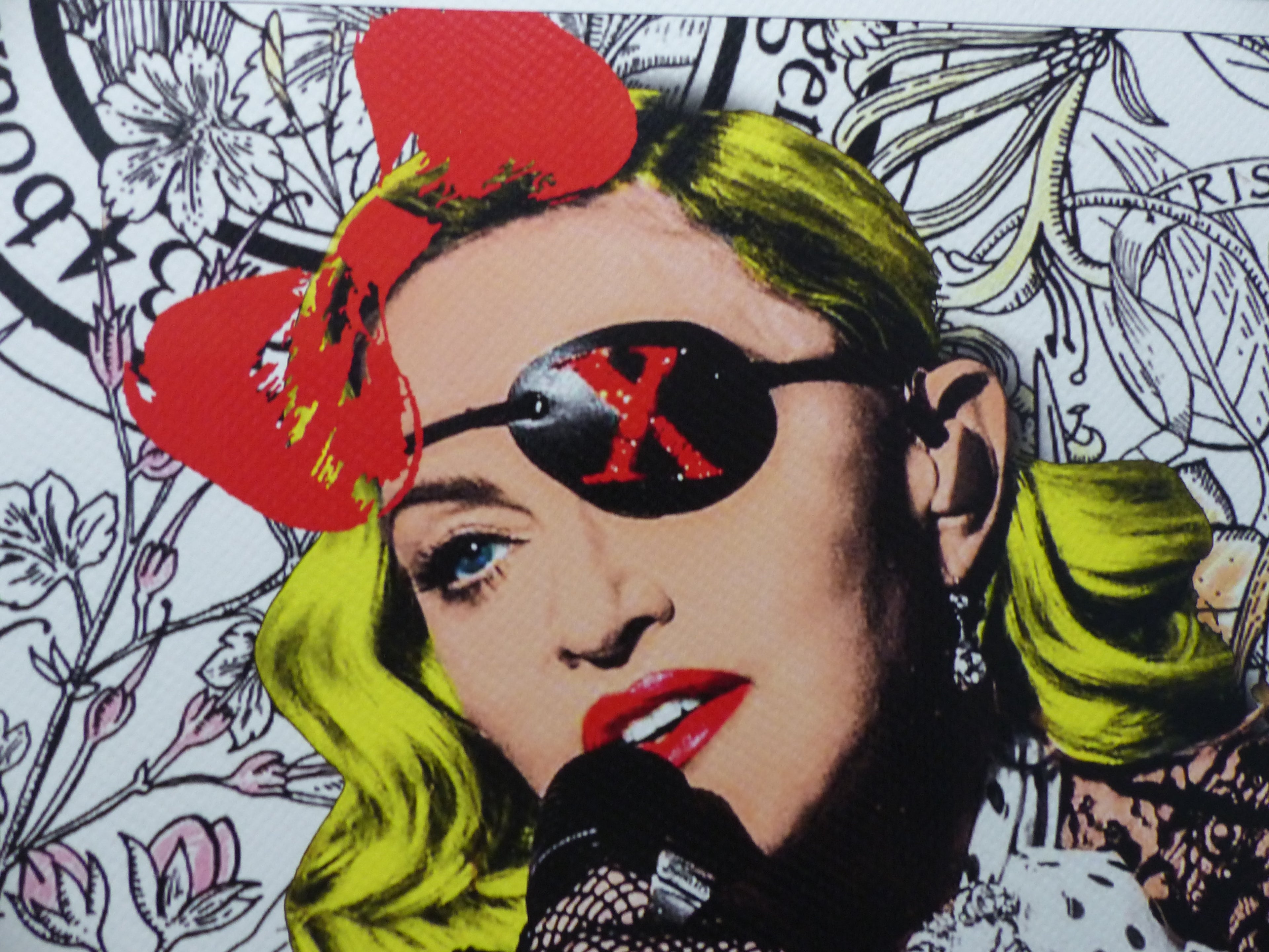 DEATH NYC fertig gerahmte Lithografie ltd. Edition of 100 "Madonna" 3D Siegel COA
